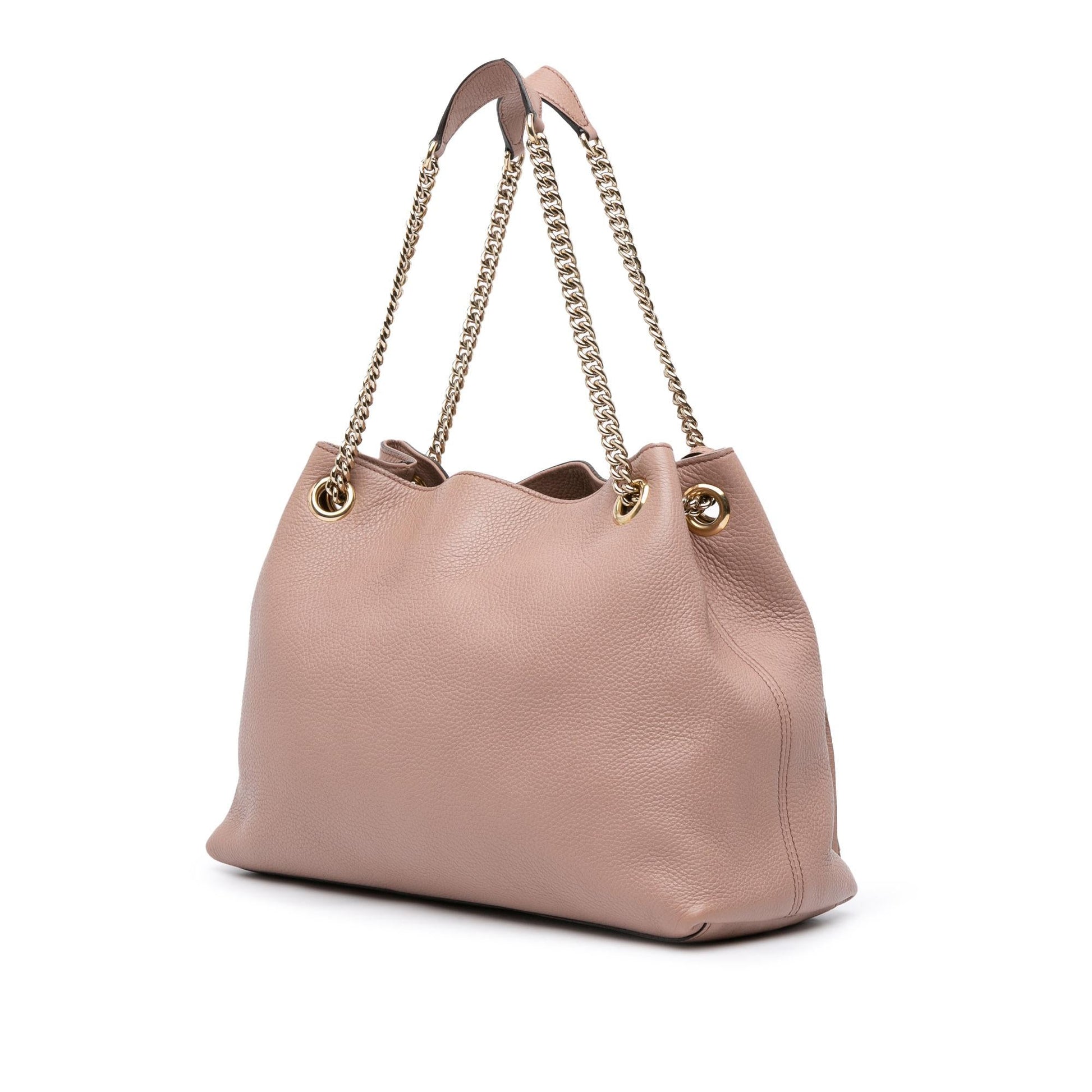 Gucci Soho Chain Leather Calf Brown Medium Tote Bag Tote 15