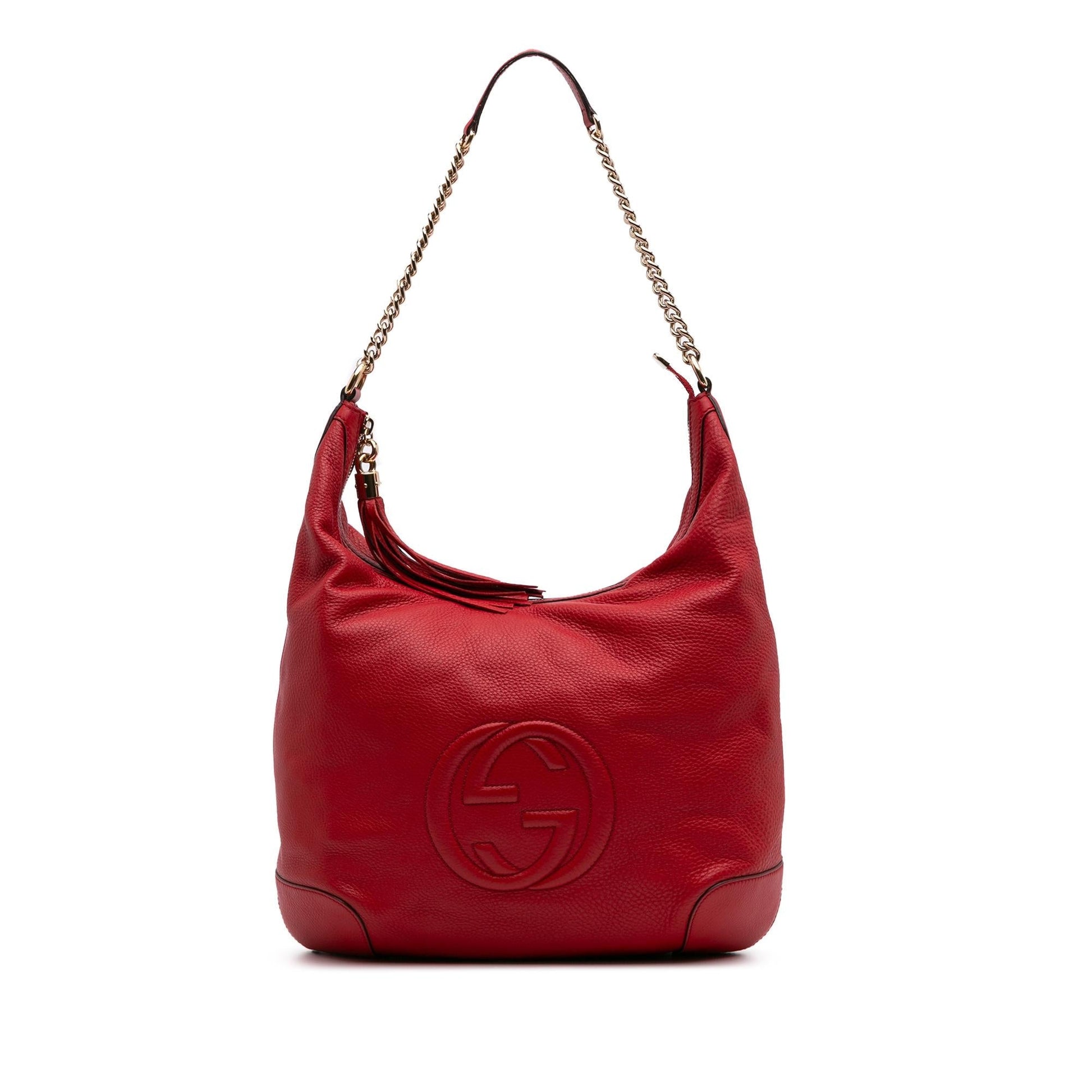 Gucci Soho Leather Calf Red Medium Shoulder Bag Bag 2
