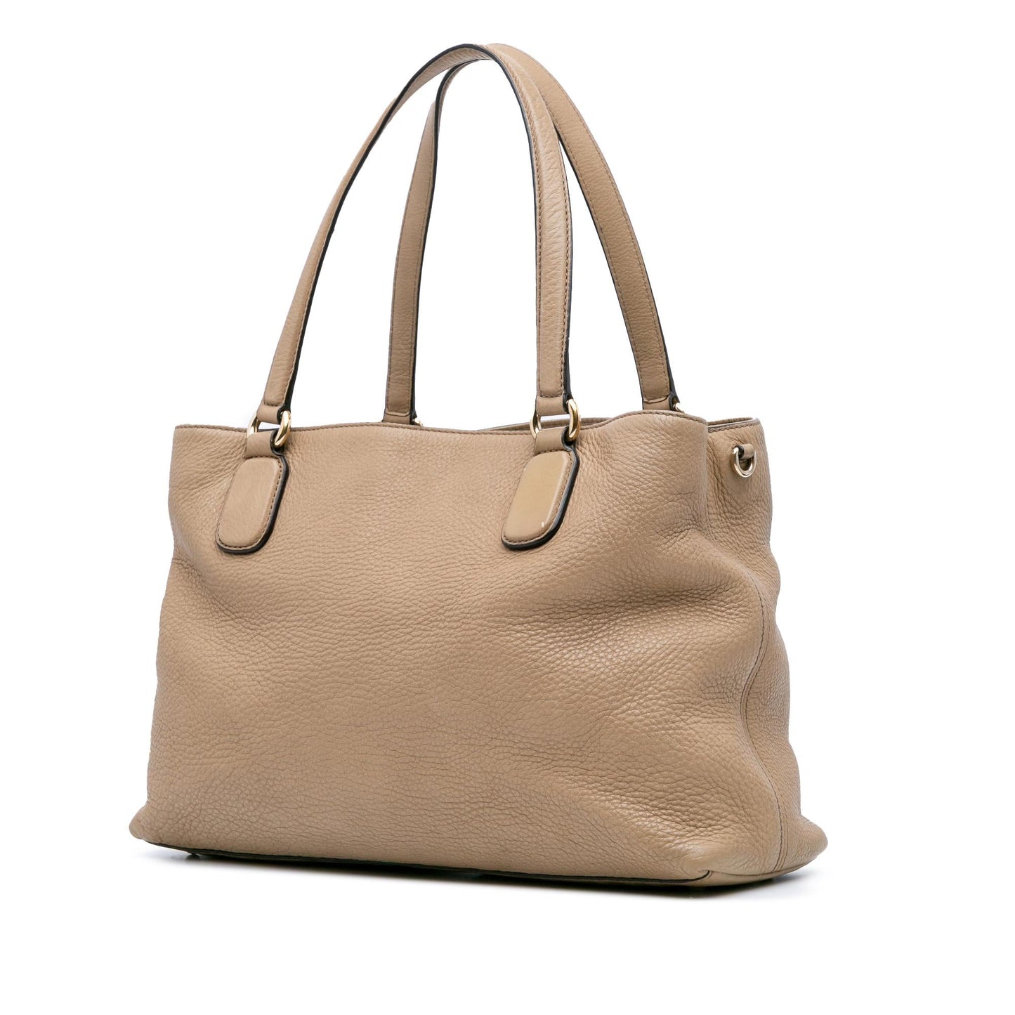 Gucci Soho Working Leather Calf Brown Medium Tote Bag Tote 1