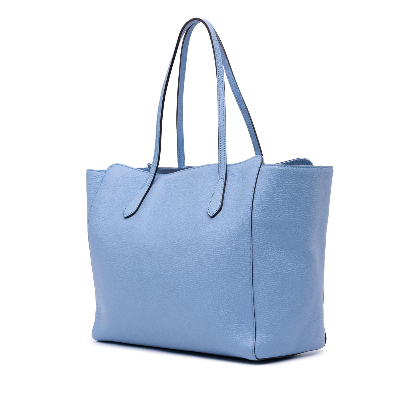 Gucci Swing Leather Calf Blue Medium Tote Bag