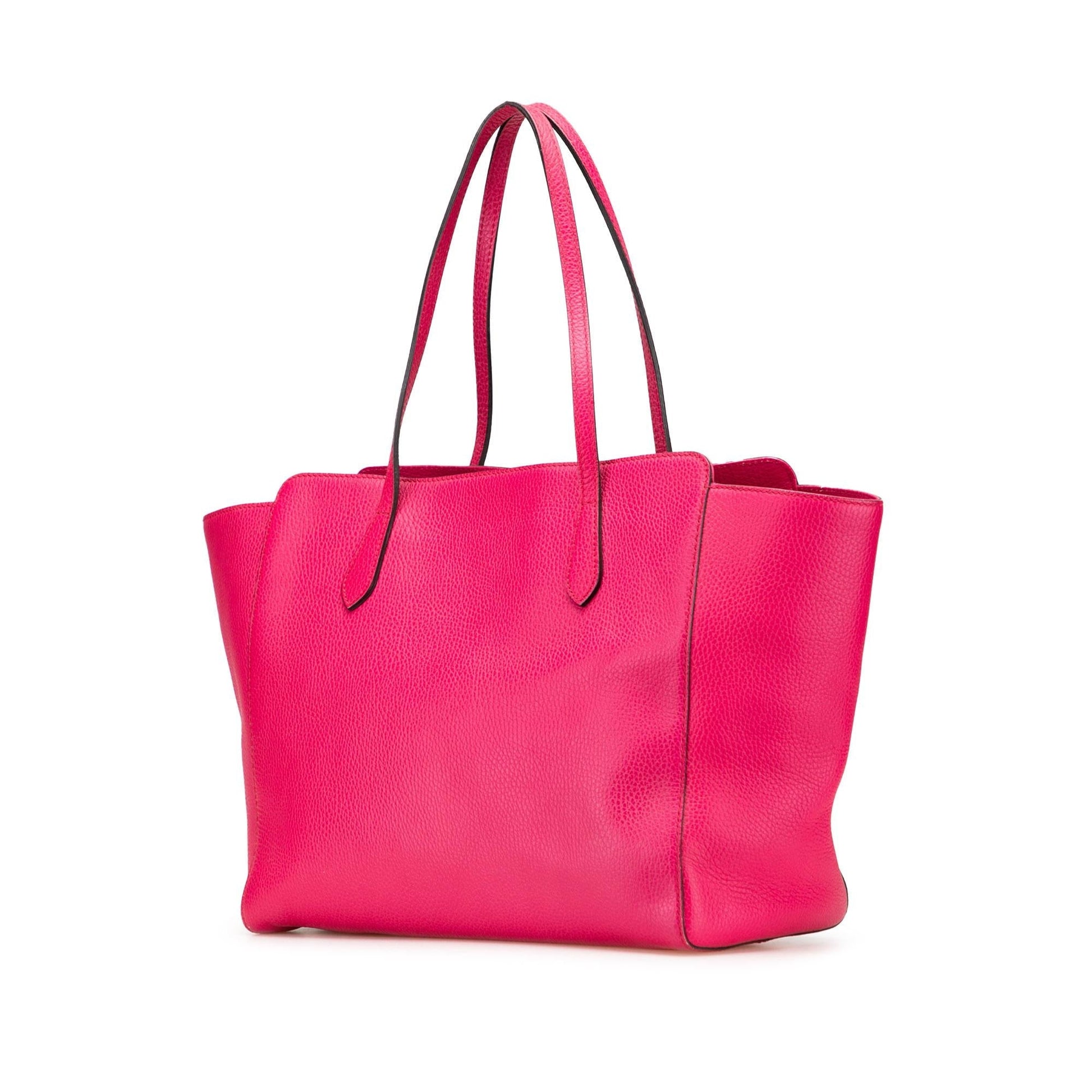 Gucci Swing Leather Calf Pink Medium Tote Bag