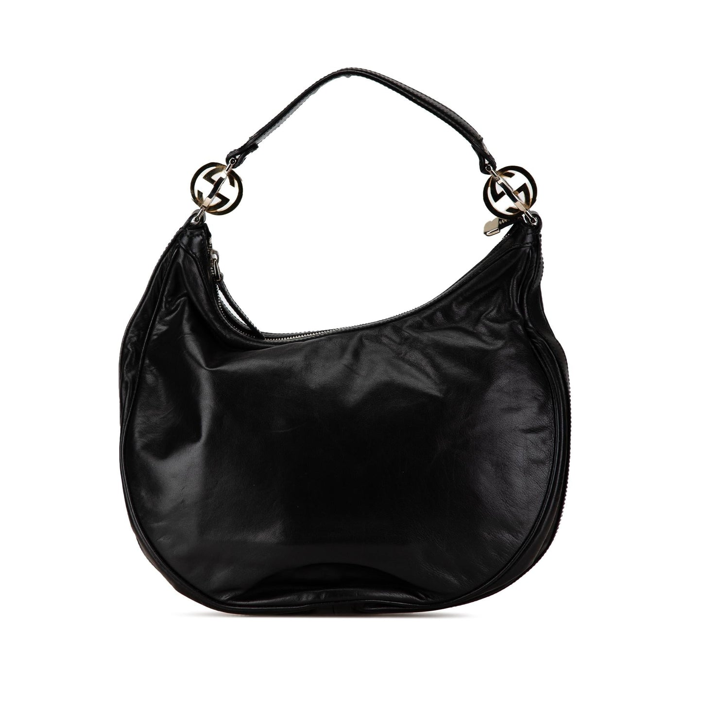 Gucci Twins Leather Calf Black Medium Shoulder Bag