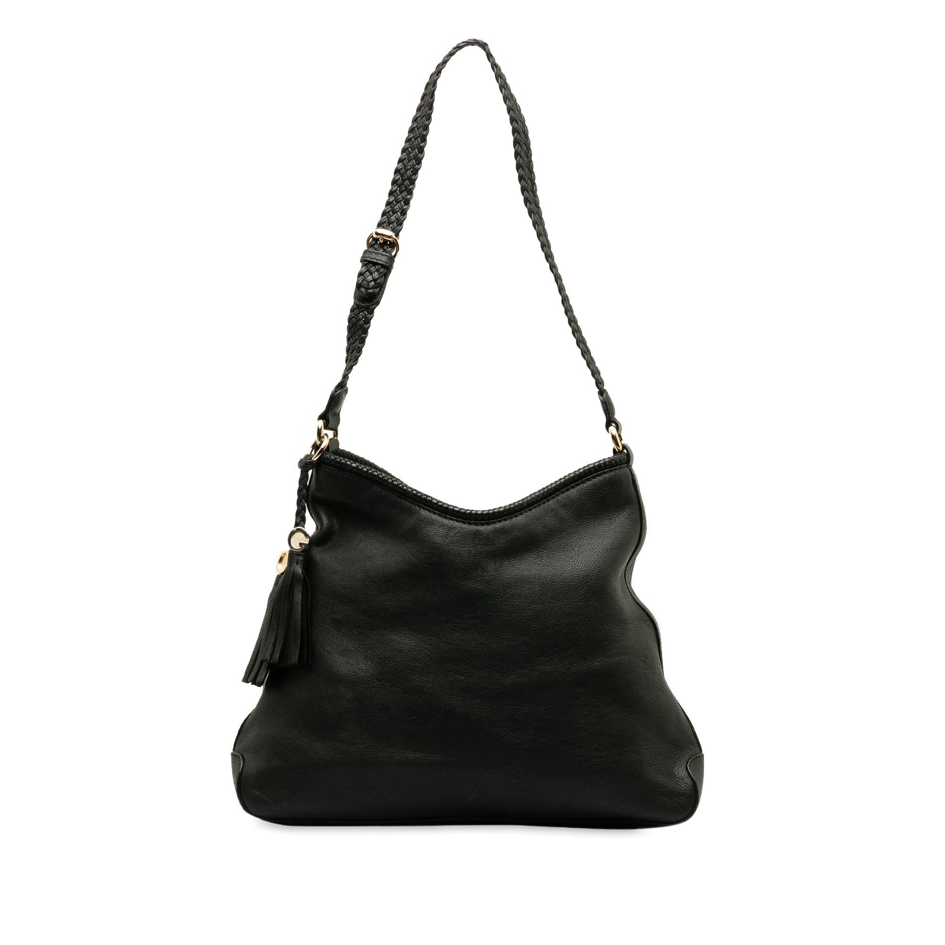 Gucci Marrakech SHG-P2O52U Calf Black Medium Shoulder Bag