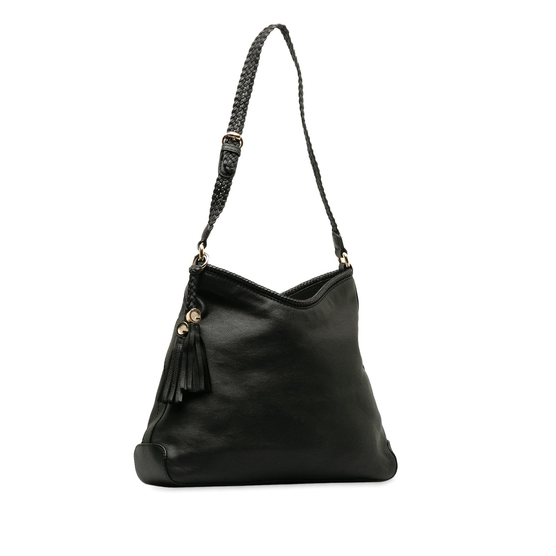 Gucci Marrakech SHG-P2O52U Calf Black Medium Shoulder Bag