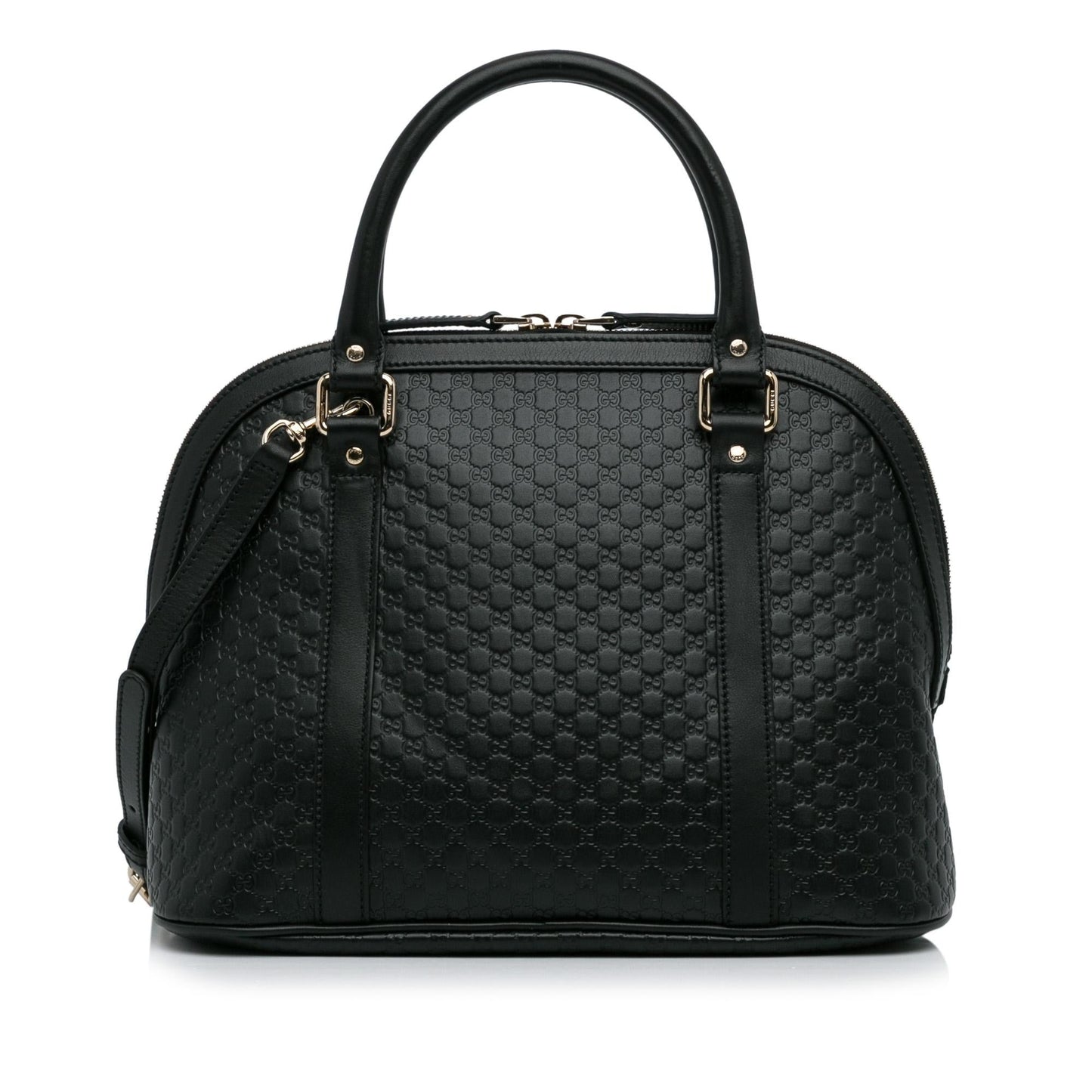 Gucci Microguccissima Dome SHG-vT2xcQ Calf Black Medium Satchel Bag
