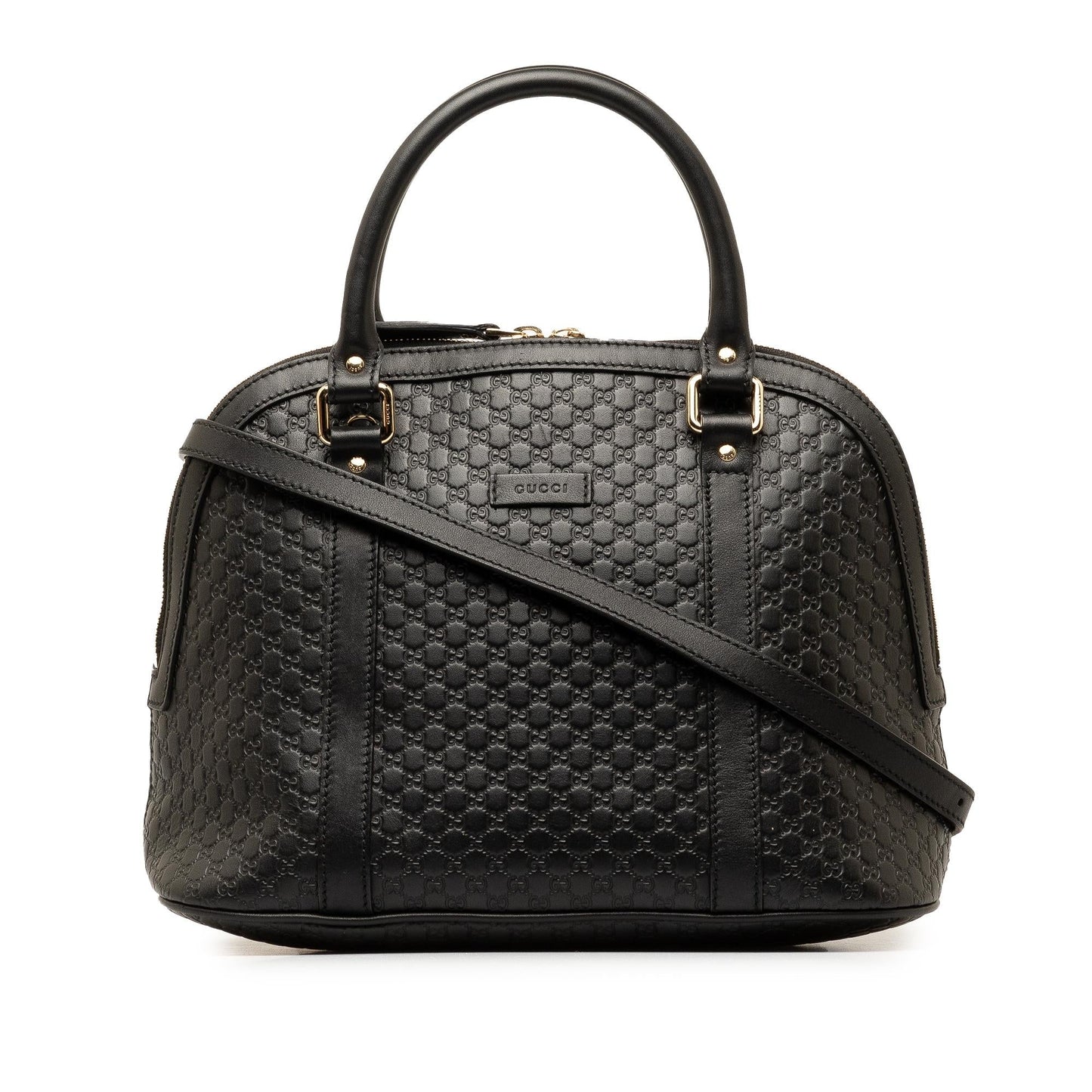 Gucci Microguccissima Dome SHG-wK7o9Q Calf Black Medium Satchel Bag