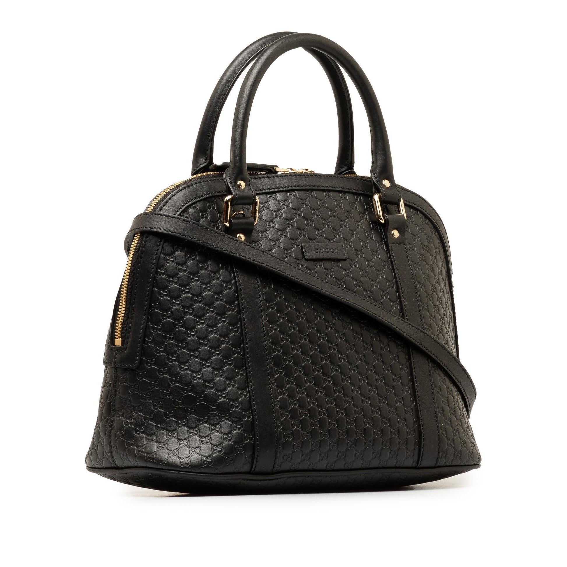Gucci Microguccissima Dome SHG-wK7o9Q Calf Black Medium Satchel Bag