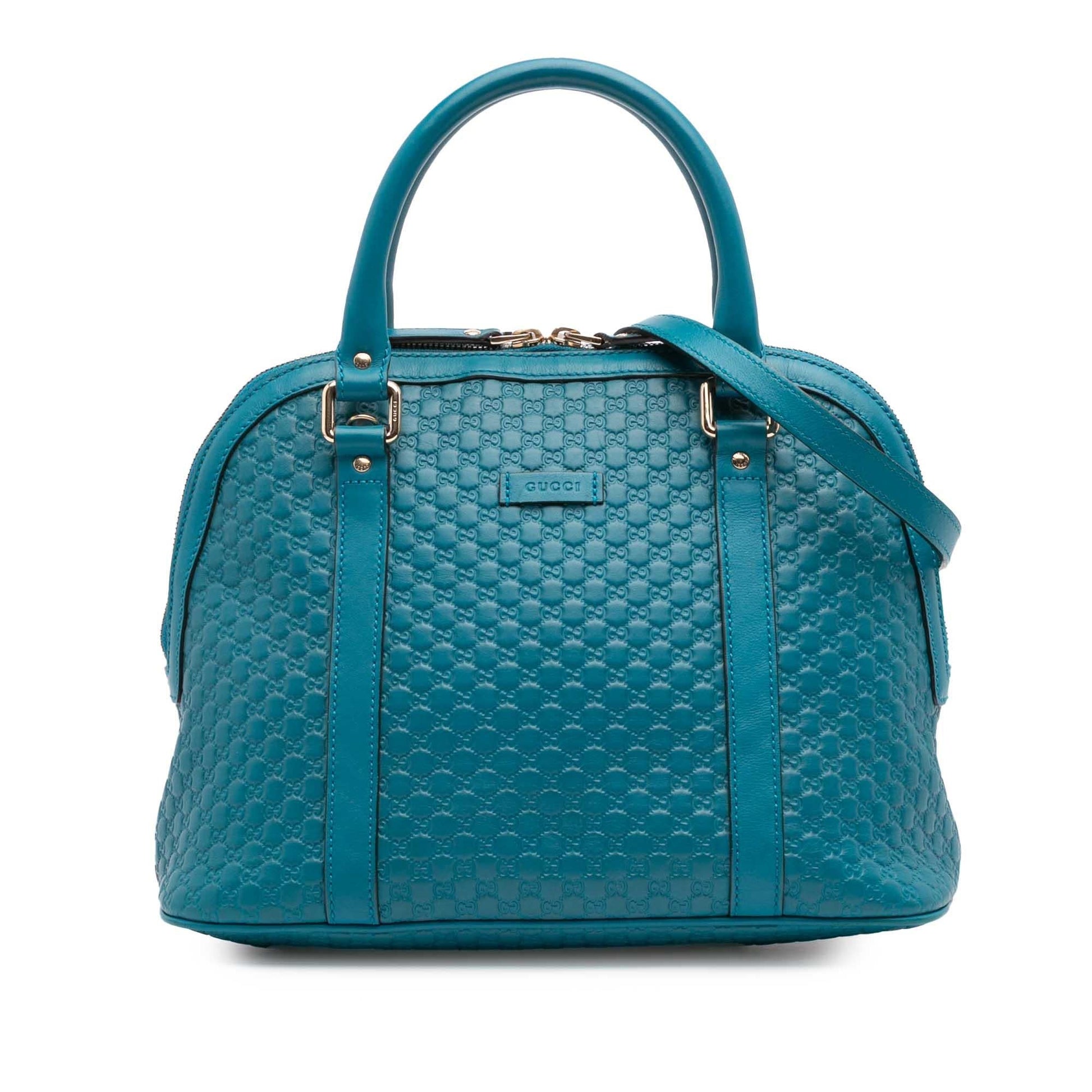 Gucci Microguccissima Dome Calf Blue Medium Satchel Bag Satchel 3