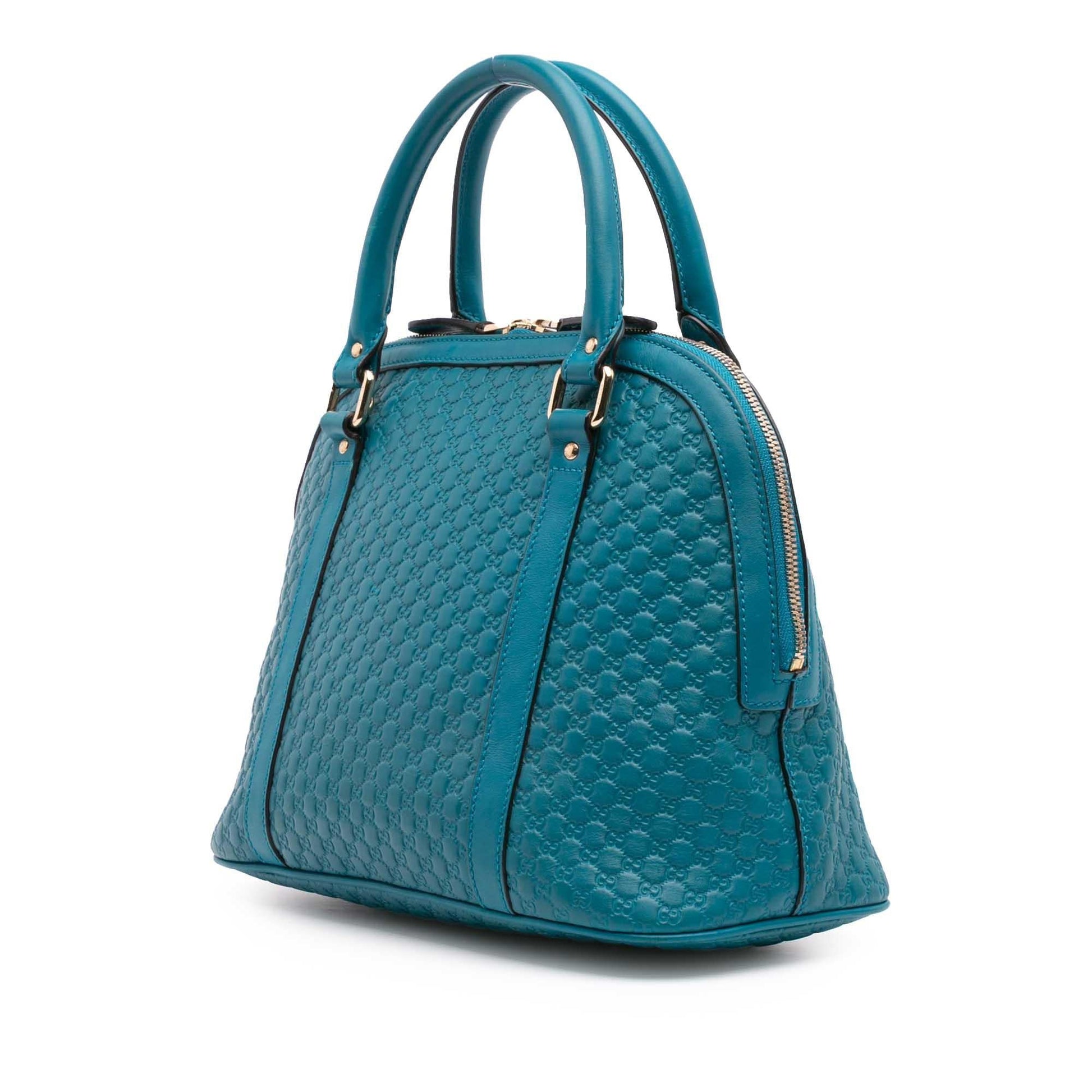 Gucci Microguccissima Dome Calf Blue Medium Satchel Bag Satchel 3