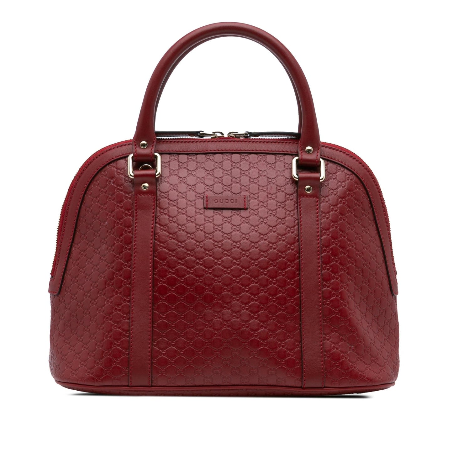 Gucci Microguccissima Dome Calf Red Medium Satchel Bag Satchel 4