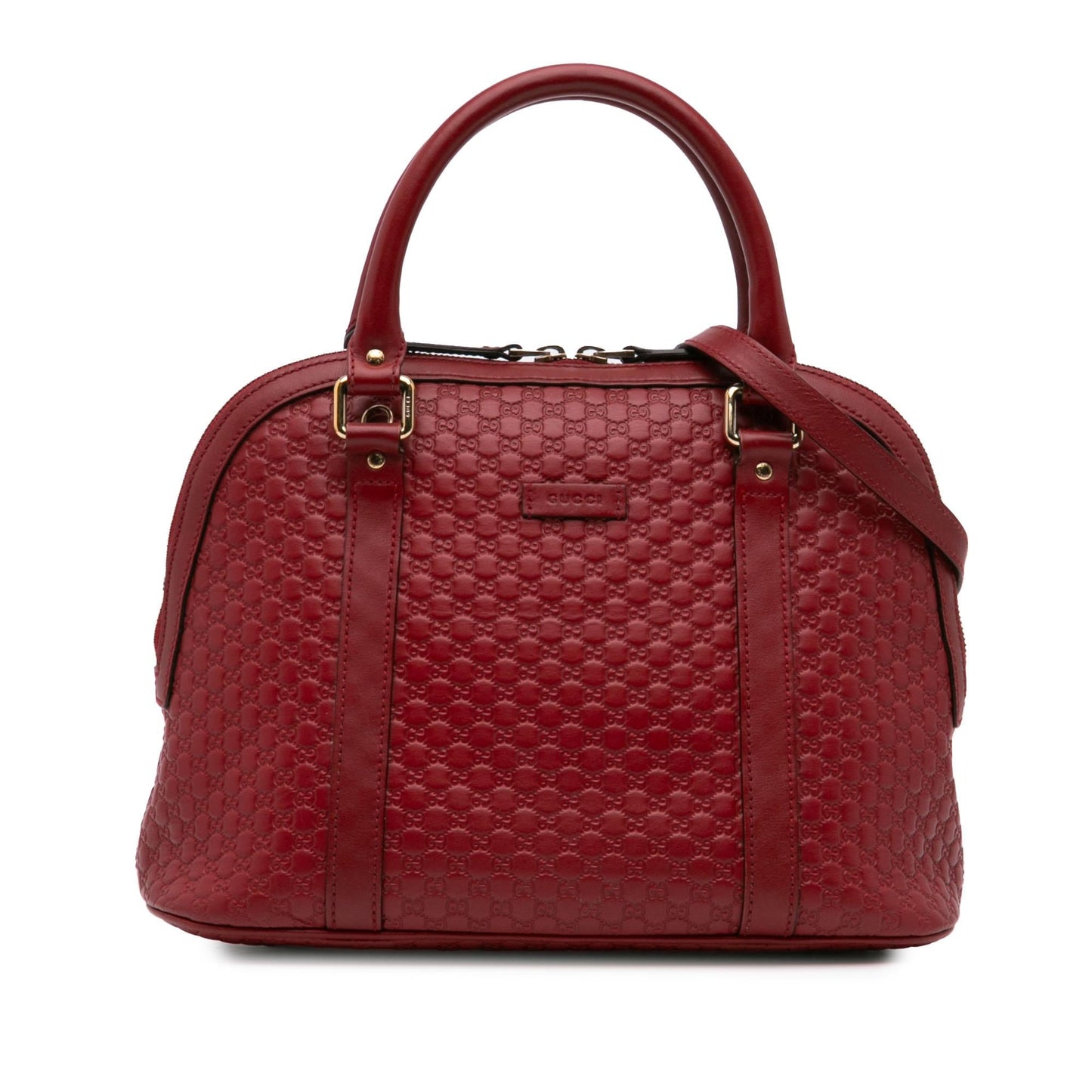 Gucci Microguccissima Dome Calf Red Medium Satchel Bag