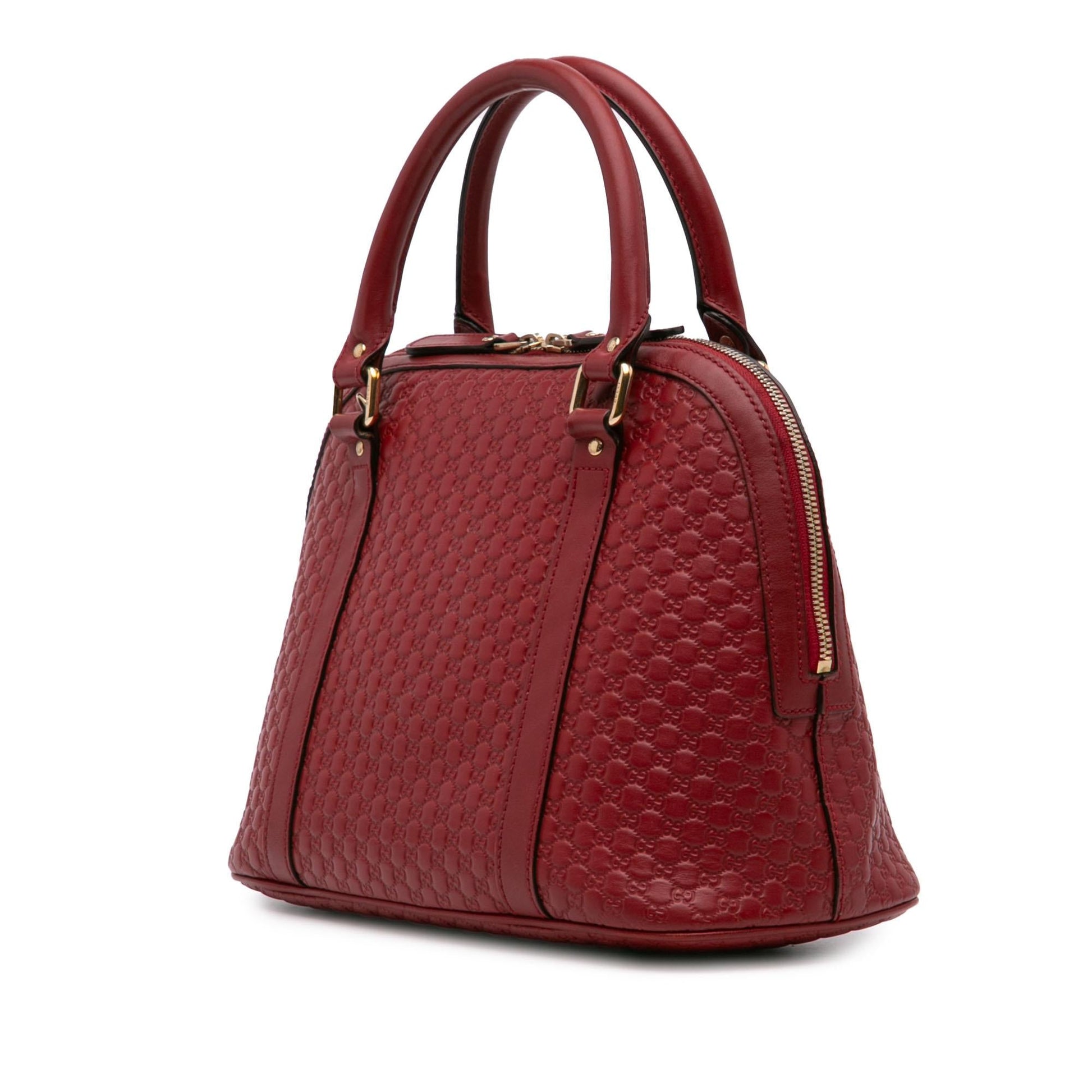 Gucci Microguccissima Dome Calf Red Medium Satchel Bag