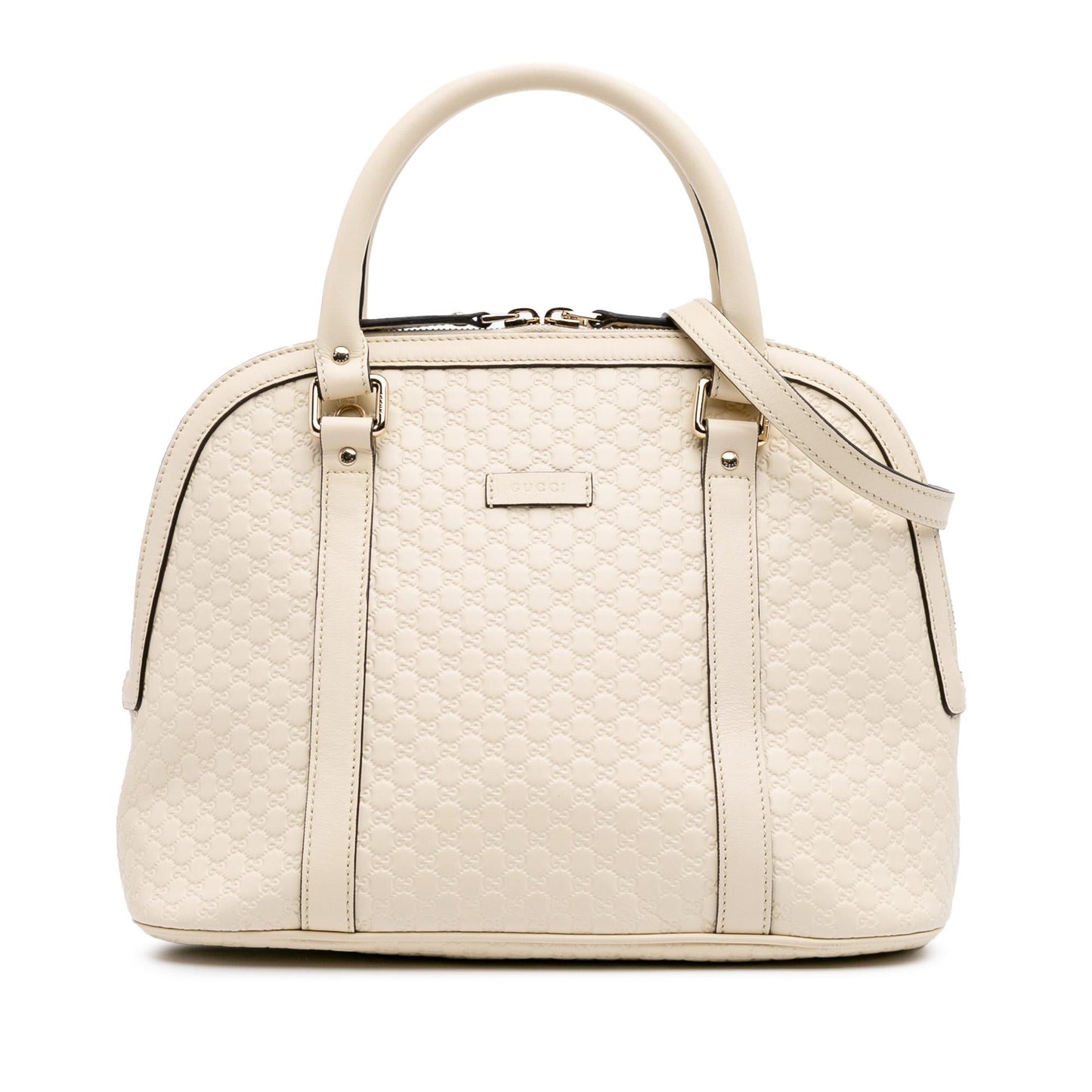 Gucci Microguccissima Dome Calf White Medium Satchel Bag