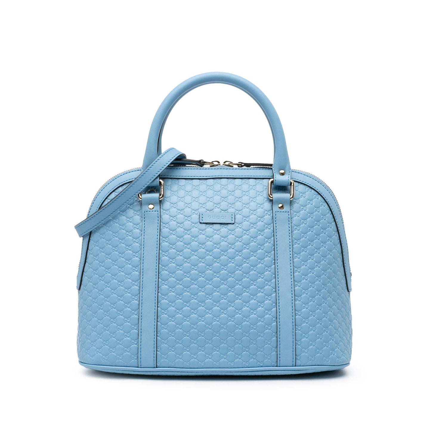 Gucci Microguccissima Dome Calf Blue Medium Satchel Bag Satchel 10