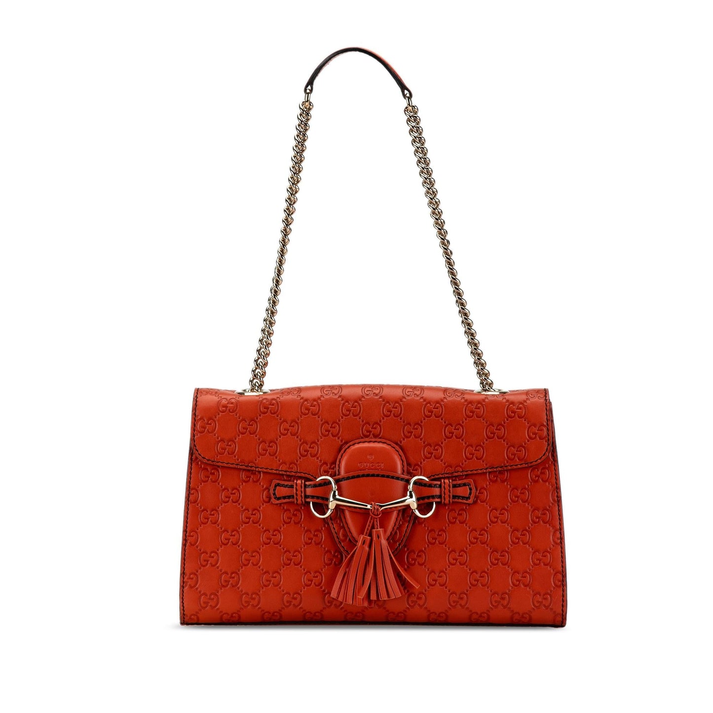 Gucci Microguccissima Emily SHG-i9EtK2 Calf Orange Medium Shoulder Bag