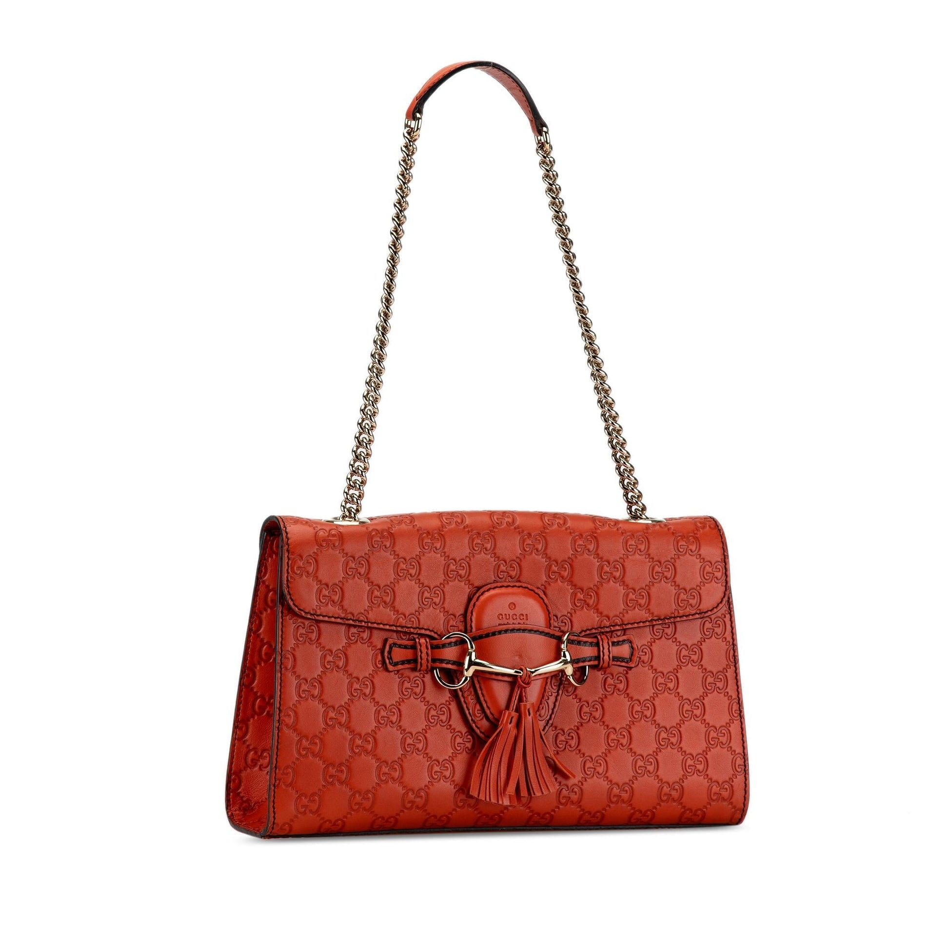Gucci Microguccissima Emily SHG-i9EtK2 Calf Orange Medium Shoulder Bag