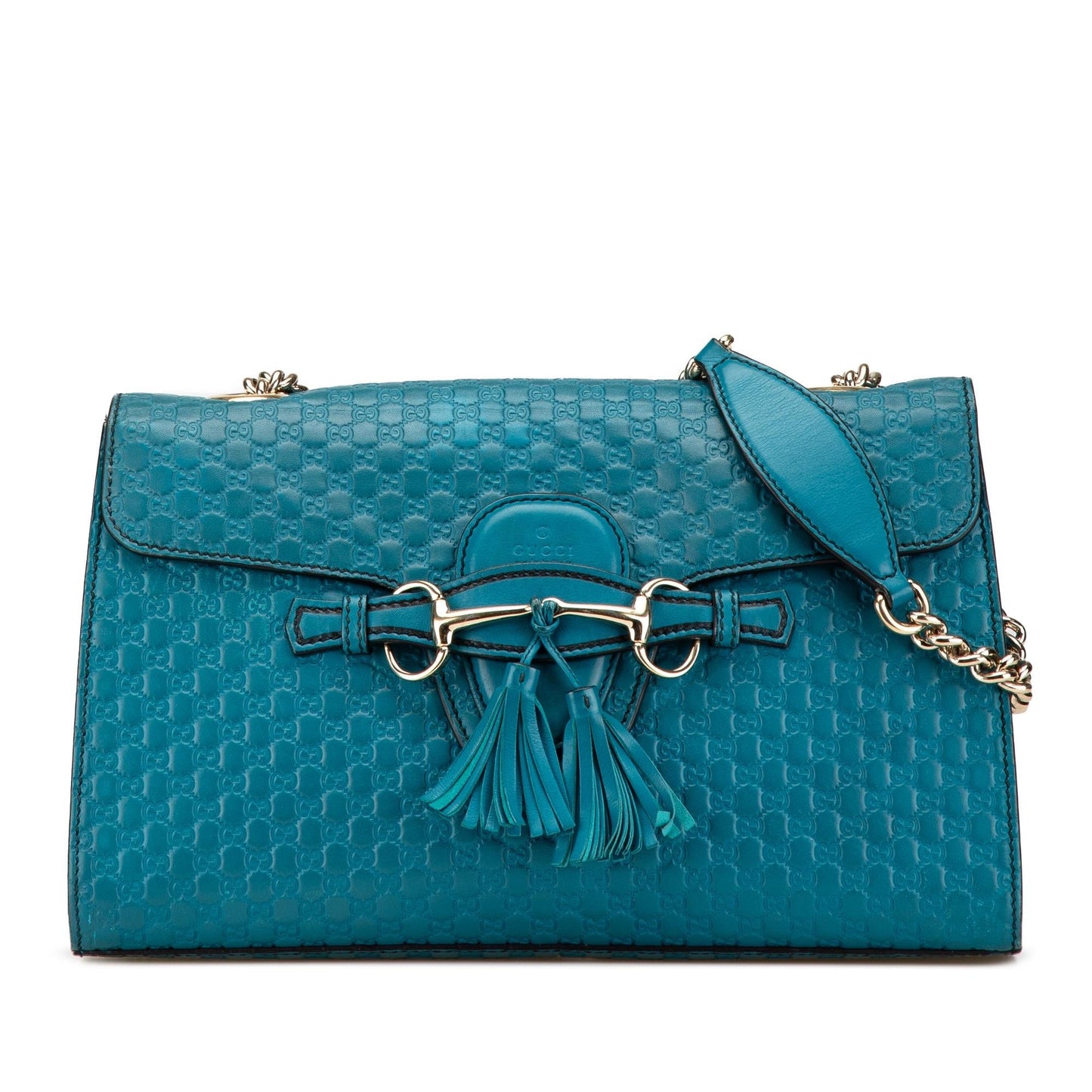 Gucci Microguccissima Emily Calf Blue Medium Shoulder Bag Shoulder Bag
