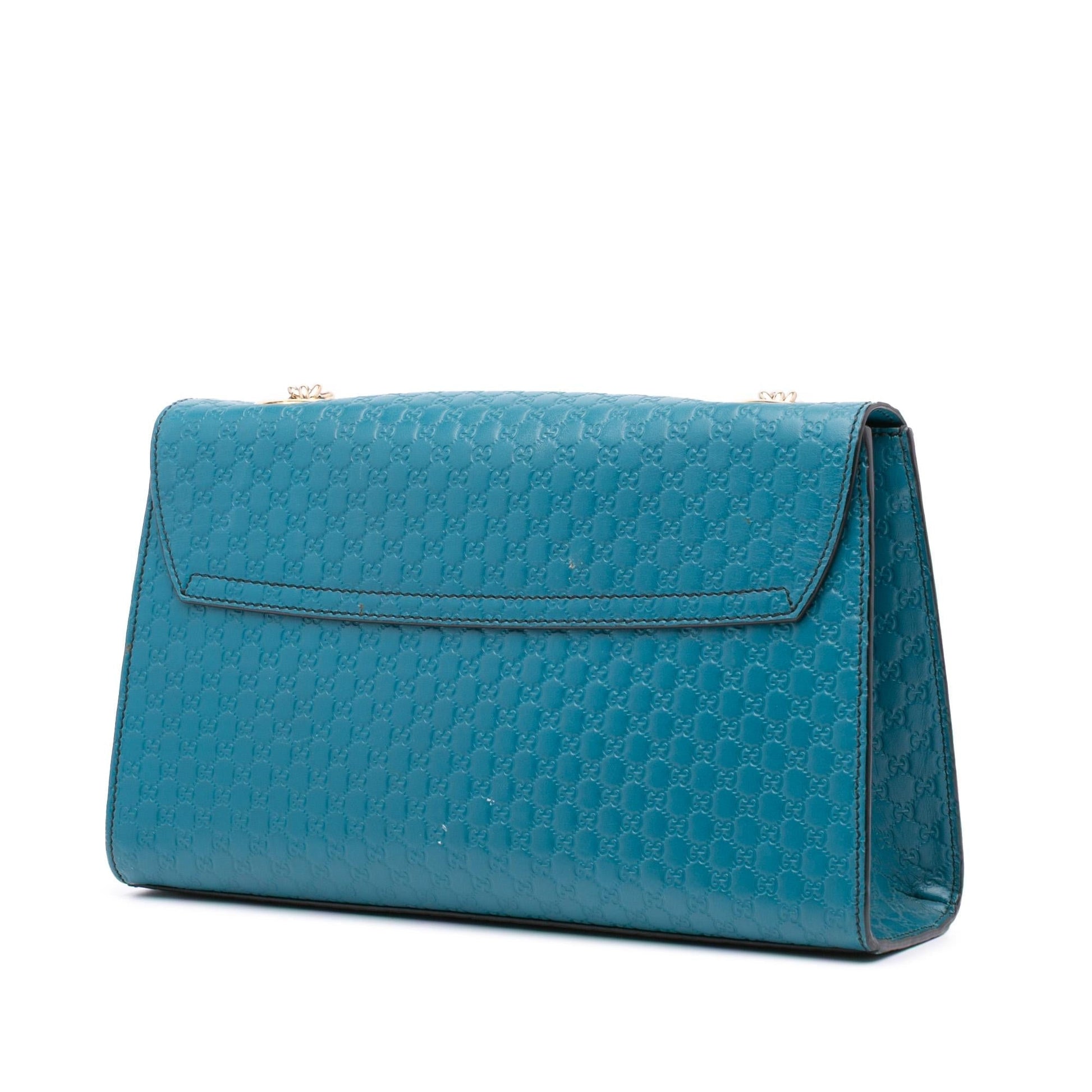 Gucci Microguccissima Emily Calf Blue Medium Shoulder Bag Bag 2