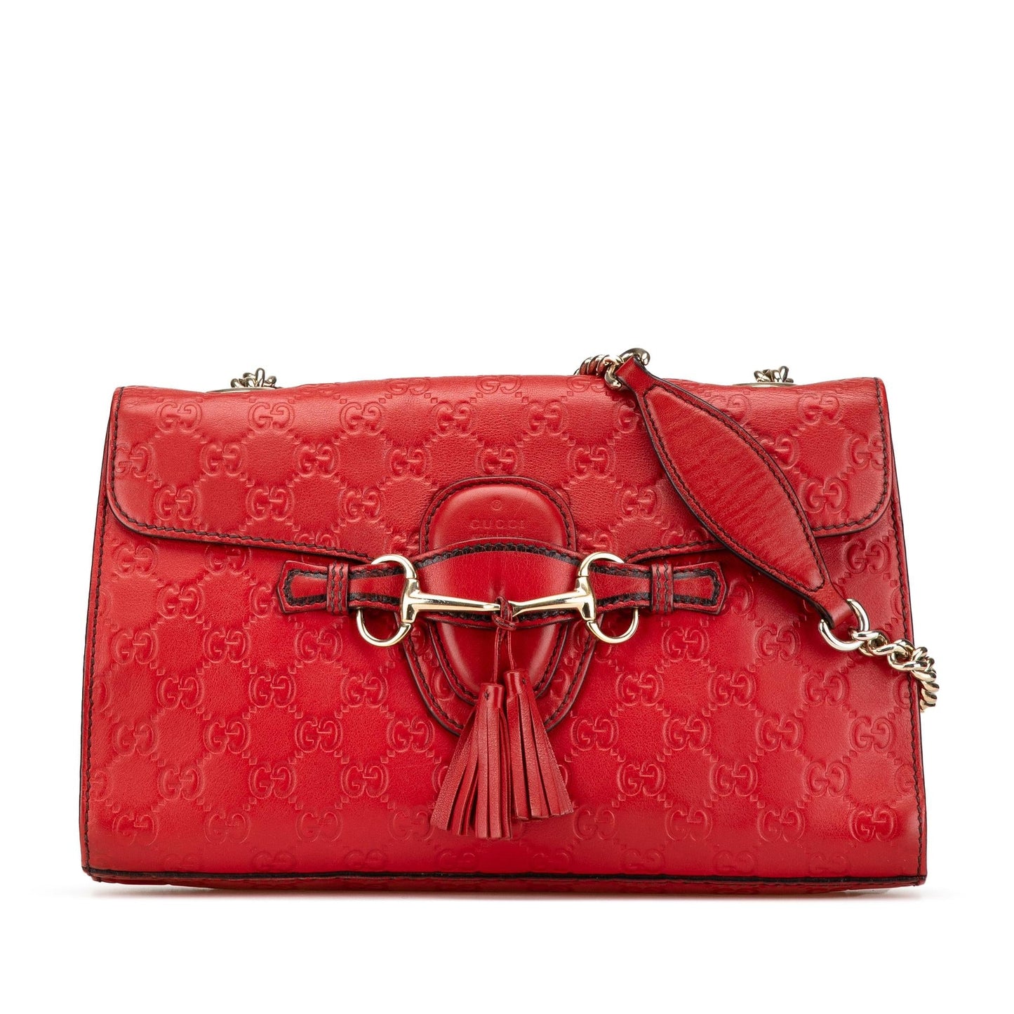 Gucci Microguccissima Emily Calf Red Medium Shoulder Bag Bag 4