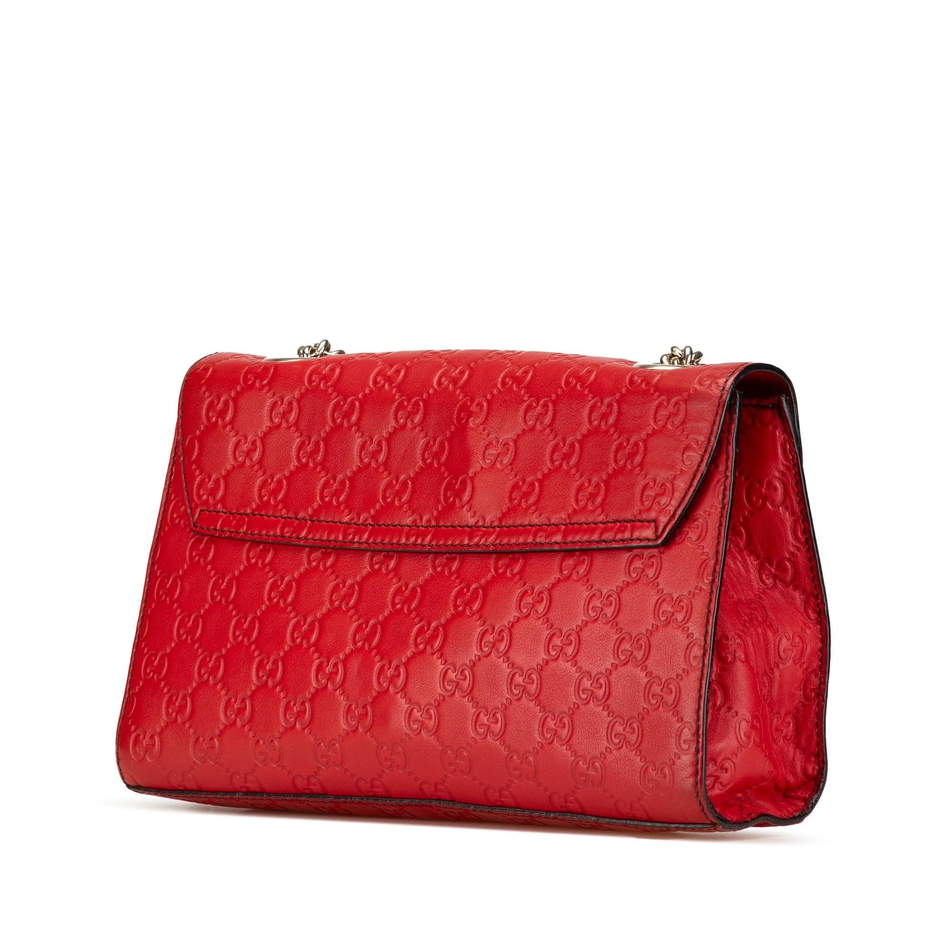 Gucci Microguccissima Emily Calf Red Medium Shoulder Bag Bag 4