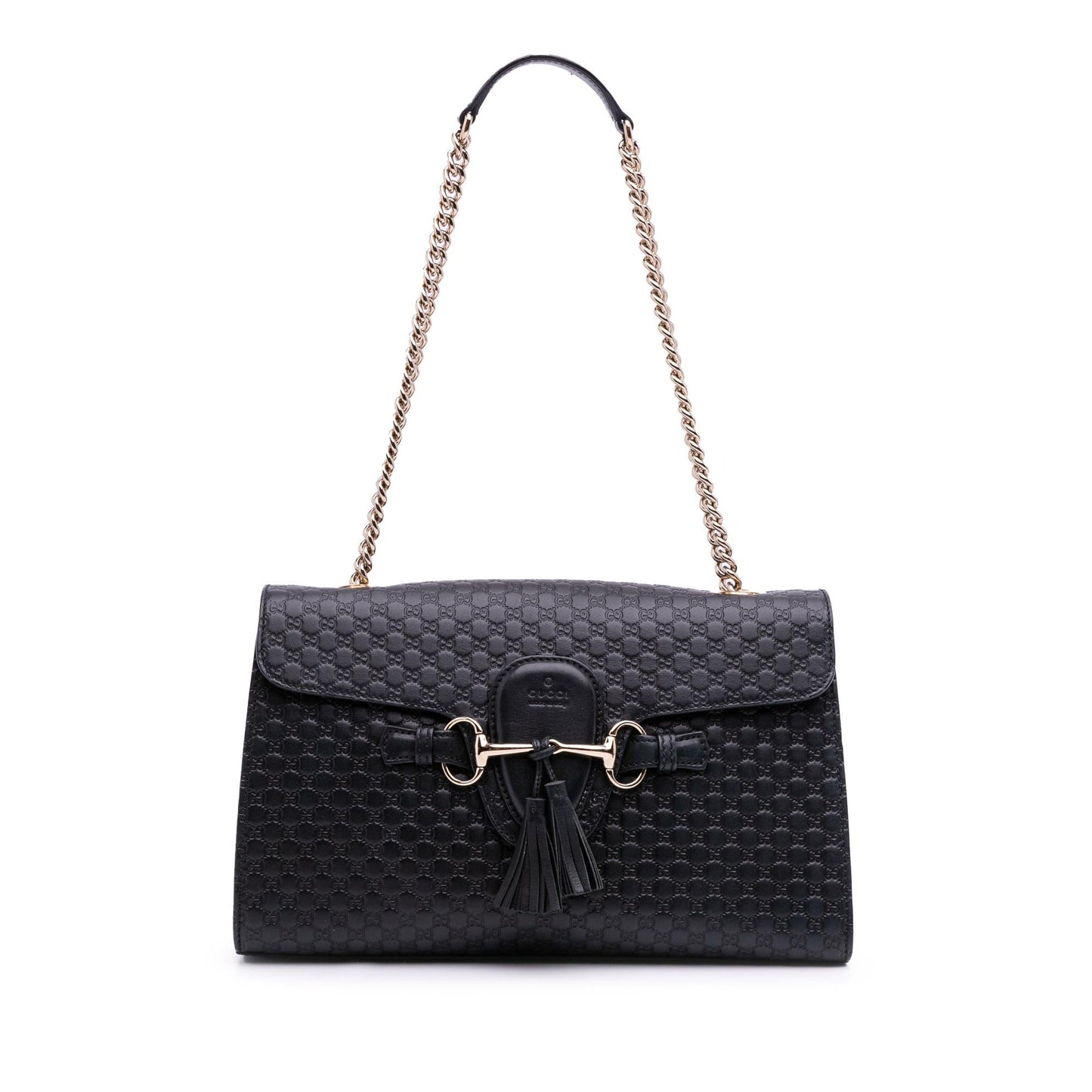 Gucci Microguccissima Emily Calf Black Medium Shoulder Bag