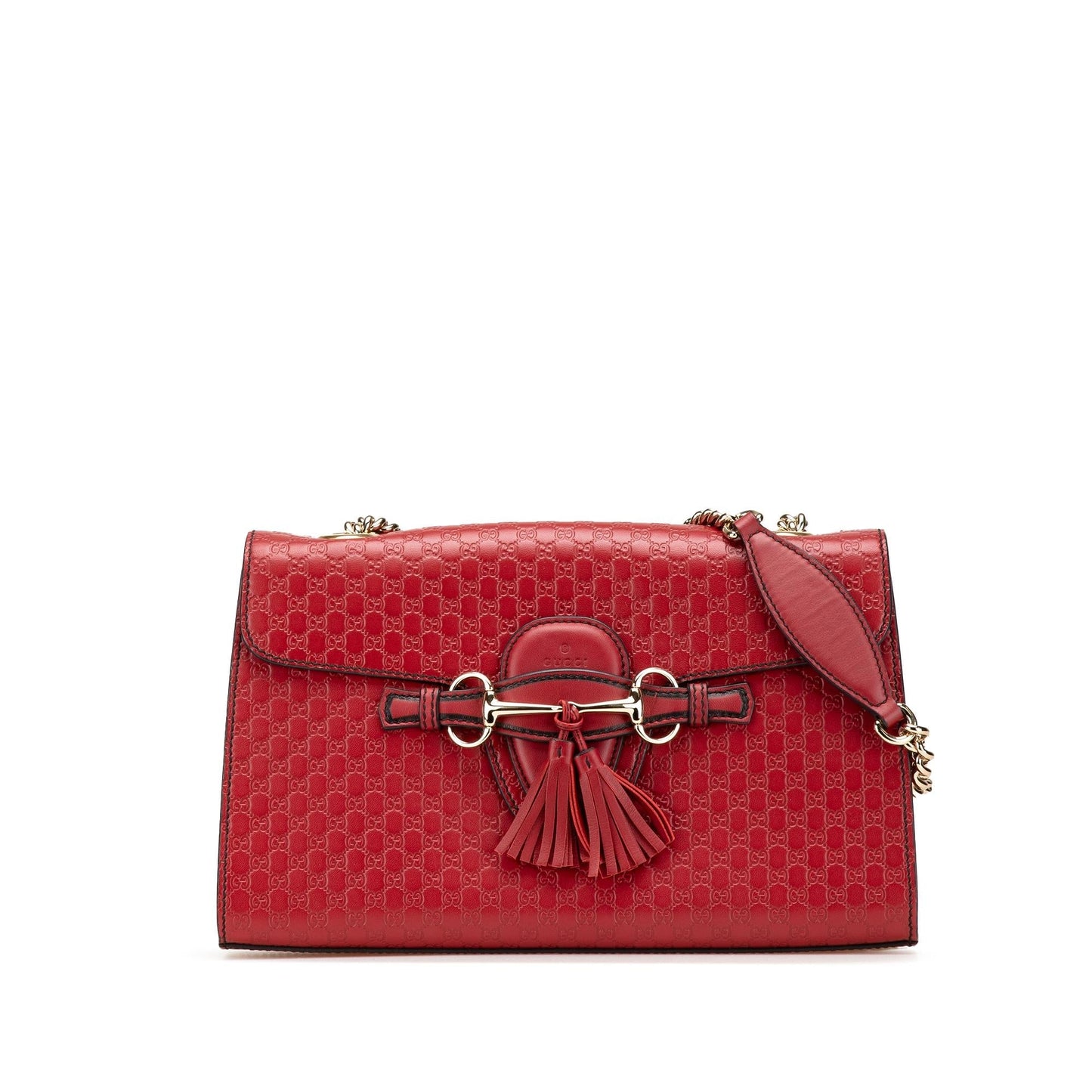 Gucci Microguccissima Emily Calf Red Medium Shoulder Bag