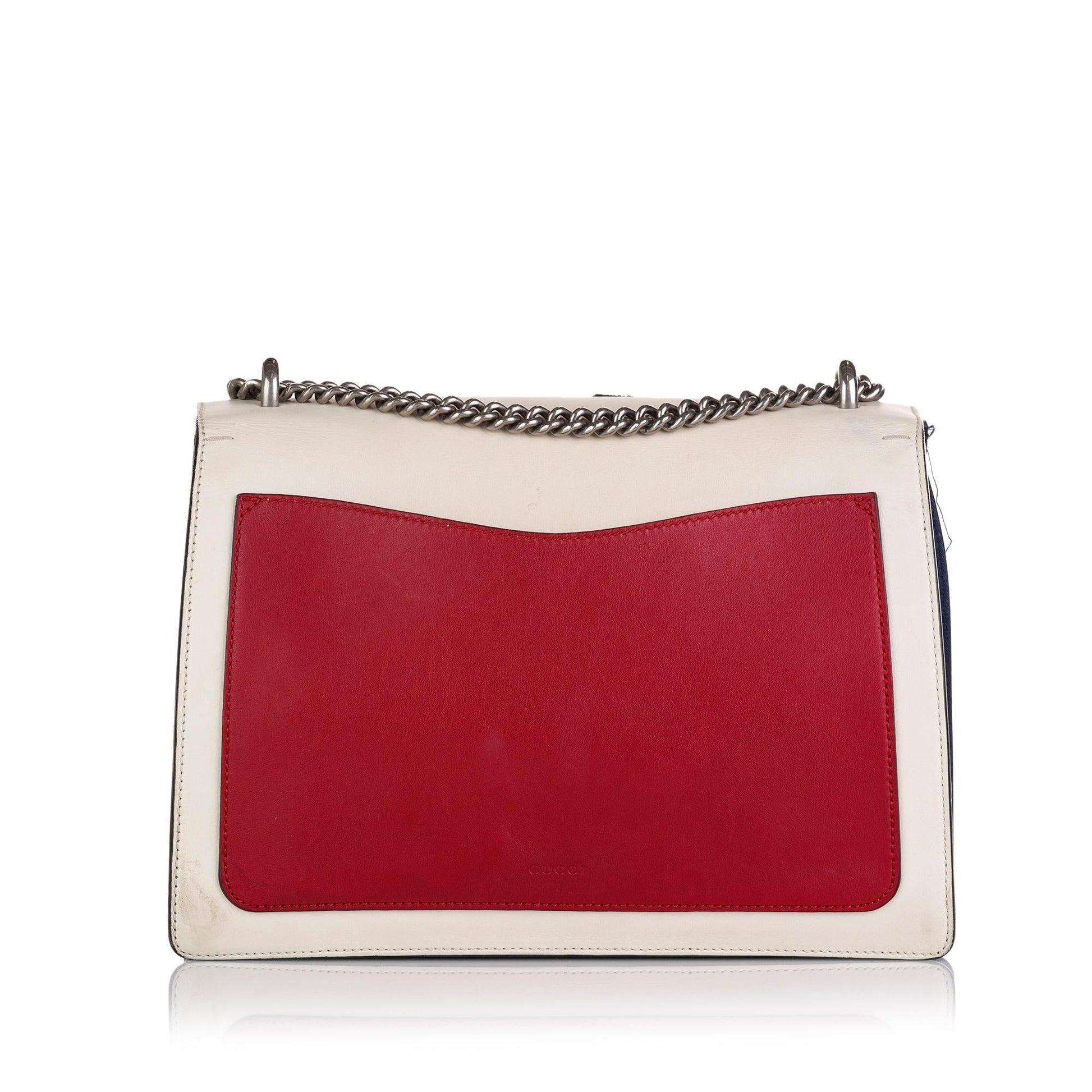 Gucci Panther Dionysus SHG Calf White Red Medium Shoulder Bag