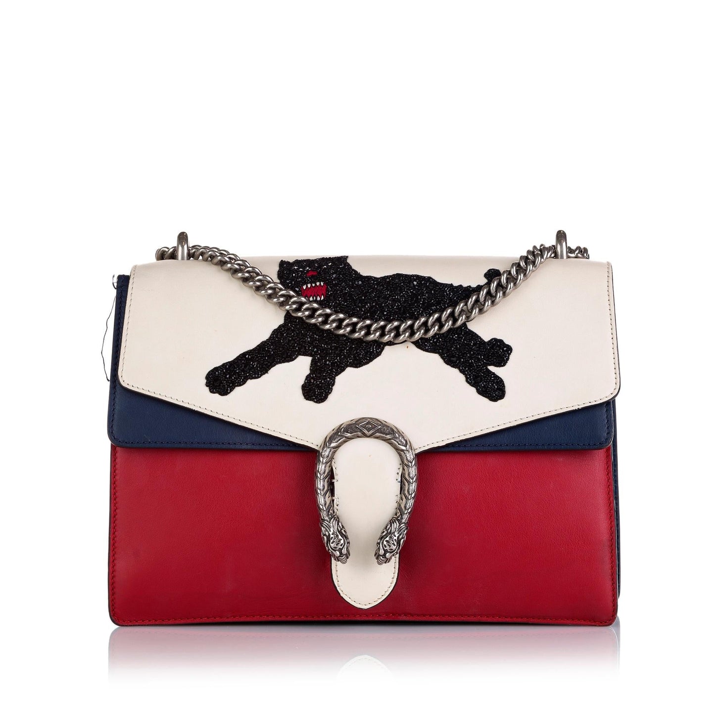 Gucci Panther Dionysus SHG Calf White Red Medium Shoulder Bag