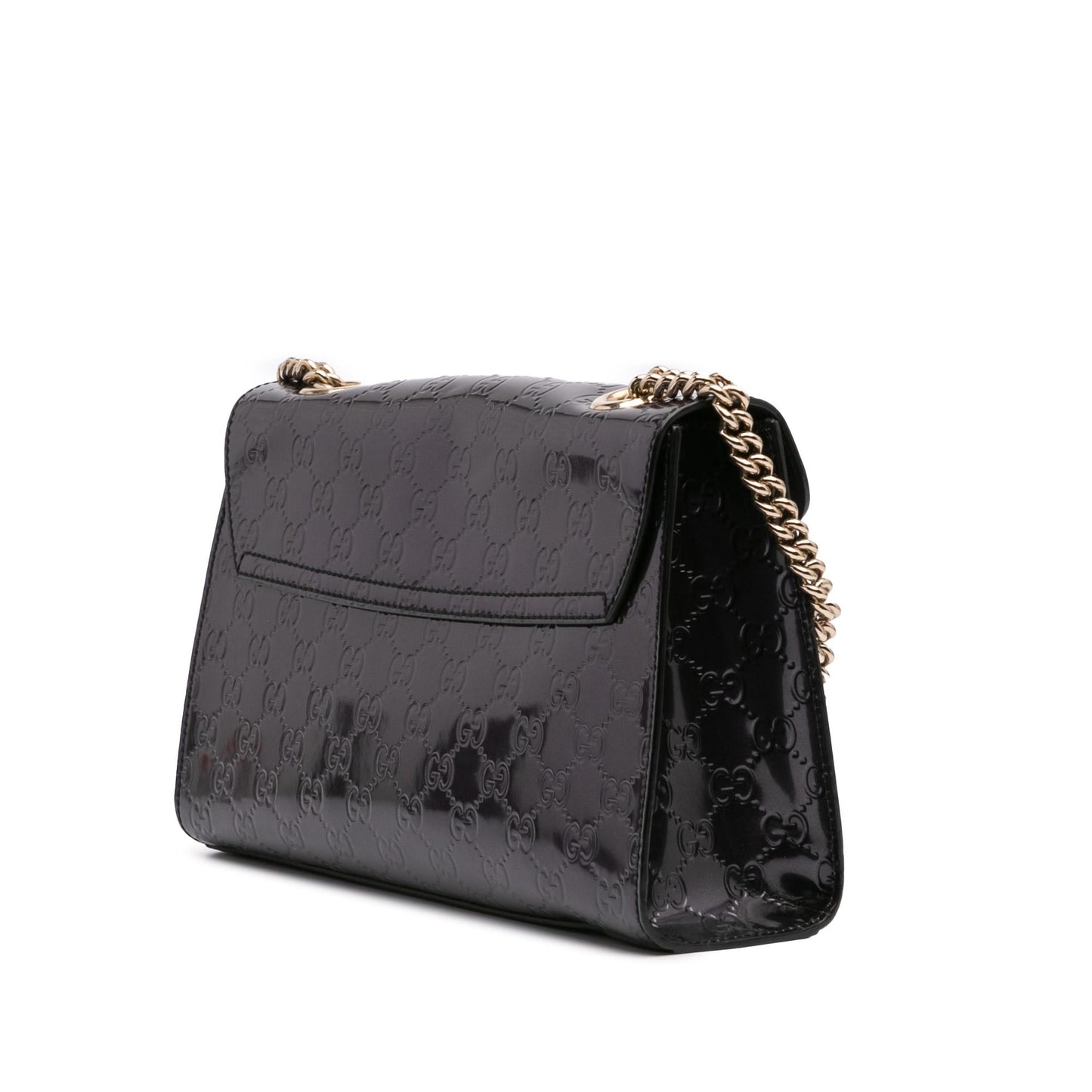 Gucci Guccissima Emily Leather Patent Medium Shoulder Bag