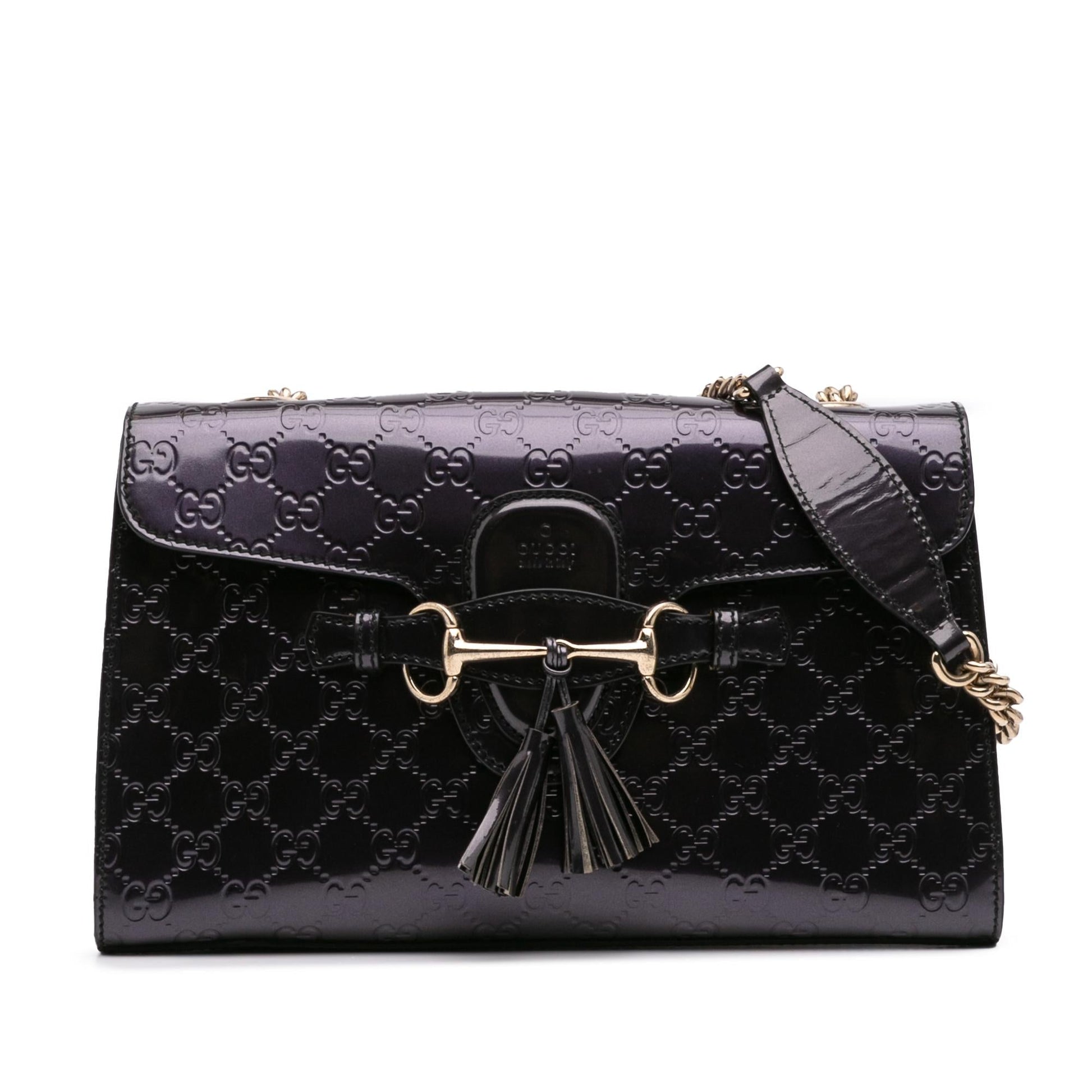 Gucci Guccissima Emily Leather Patent Medium Shoulder Bag Bag 1