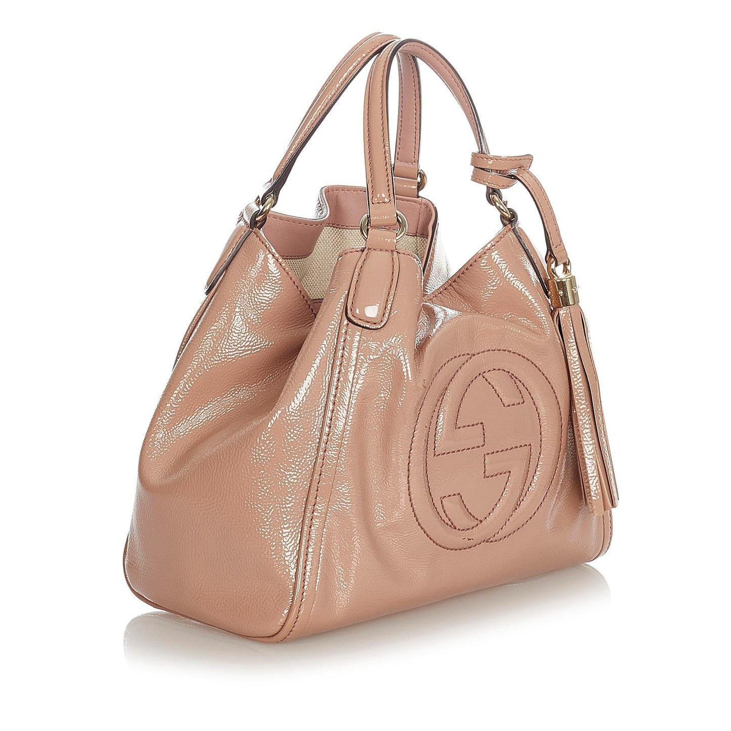 Gucci Soho Cellarius SHG-Pqws7K Leather Patent Brown Medium Satchel Bag