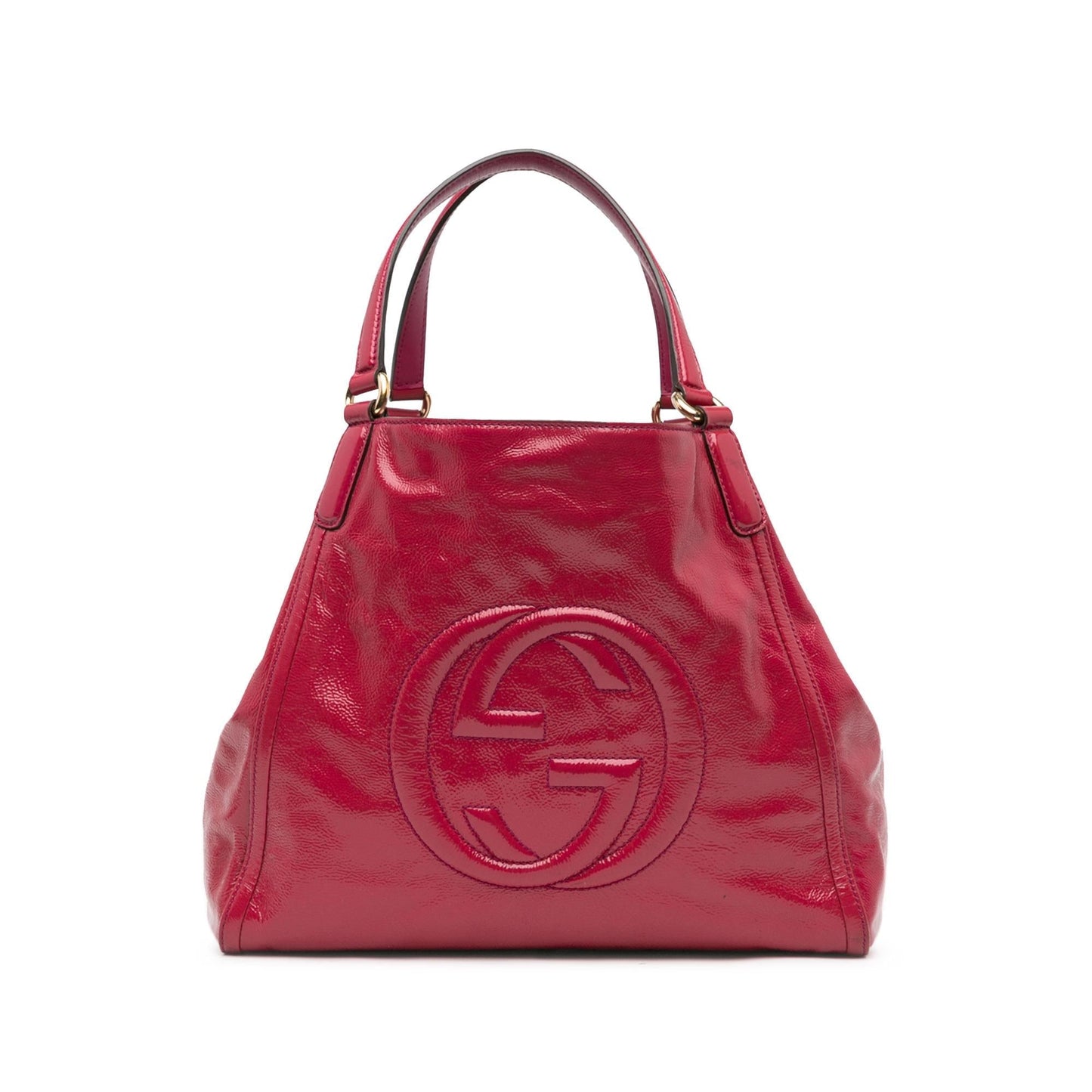 Gucci Soho Cellarius SHG-waNM3Q Leather Patent Pink Medium Tote Bag