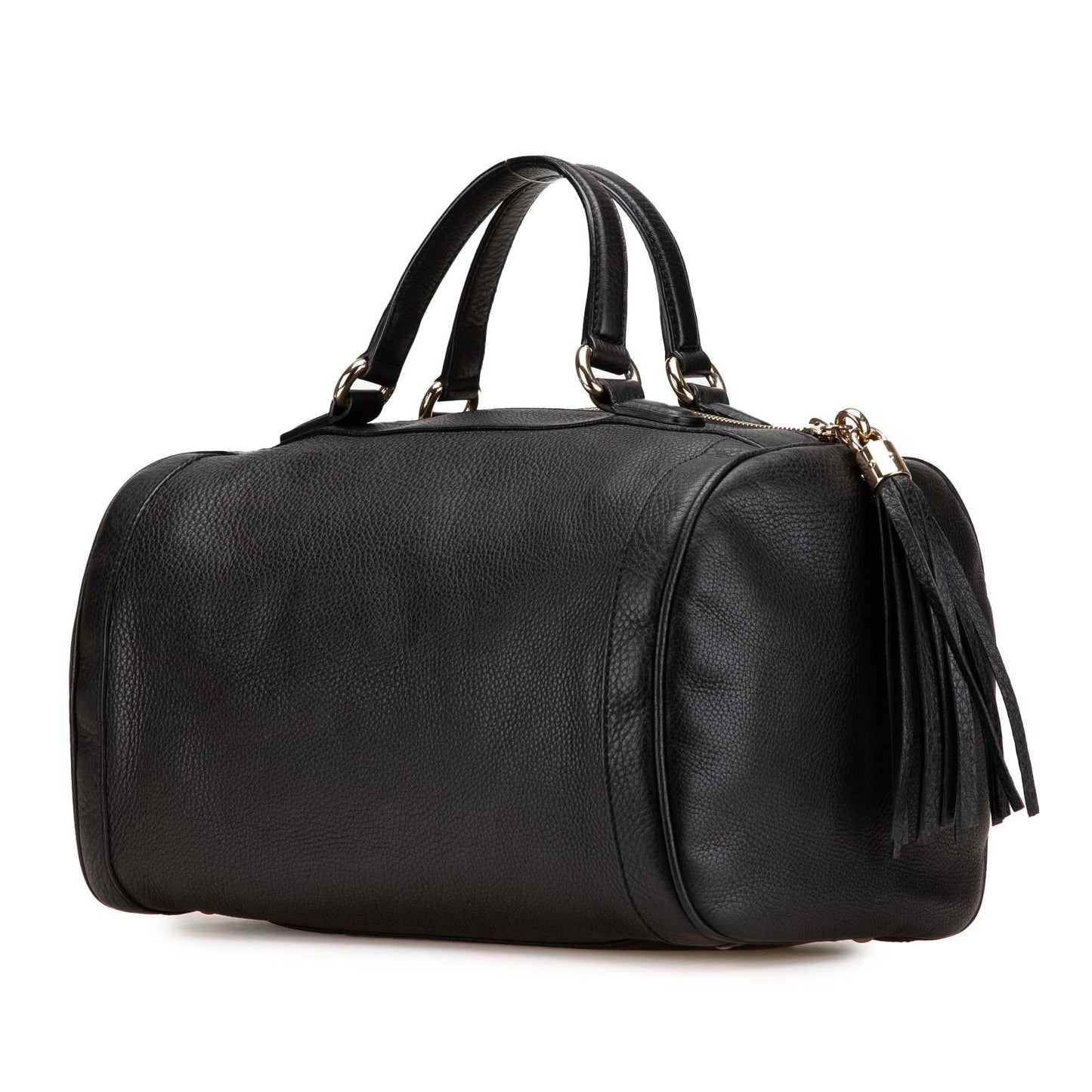 Gucci Pebbled Soho Boston Calf Calfskin Black Medium Satchel Bag Boston Bag