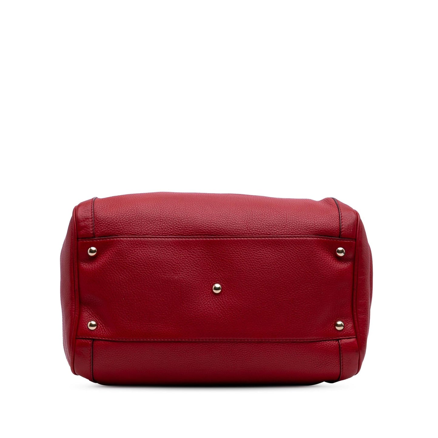 Gucci Pebbled Soho Boston Calf Calfskin Red Medium Satchel Bag