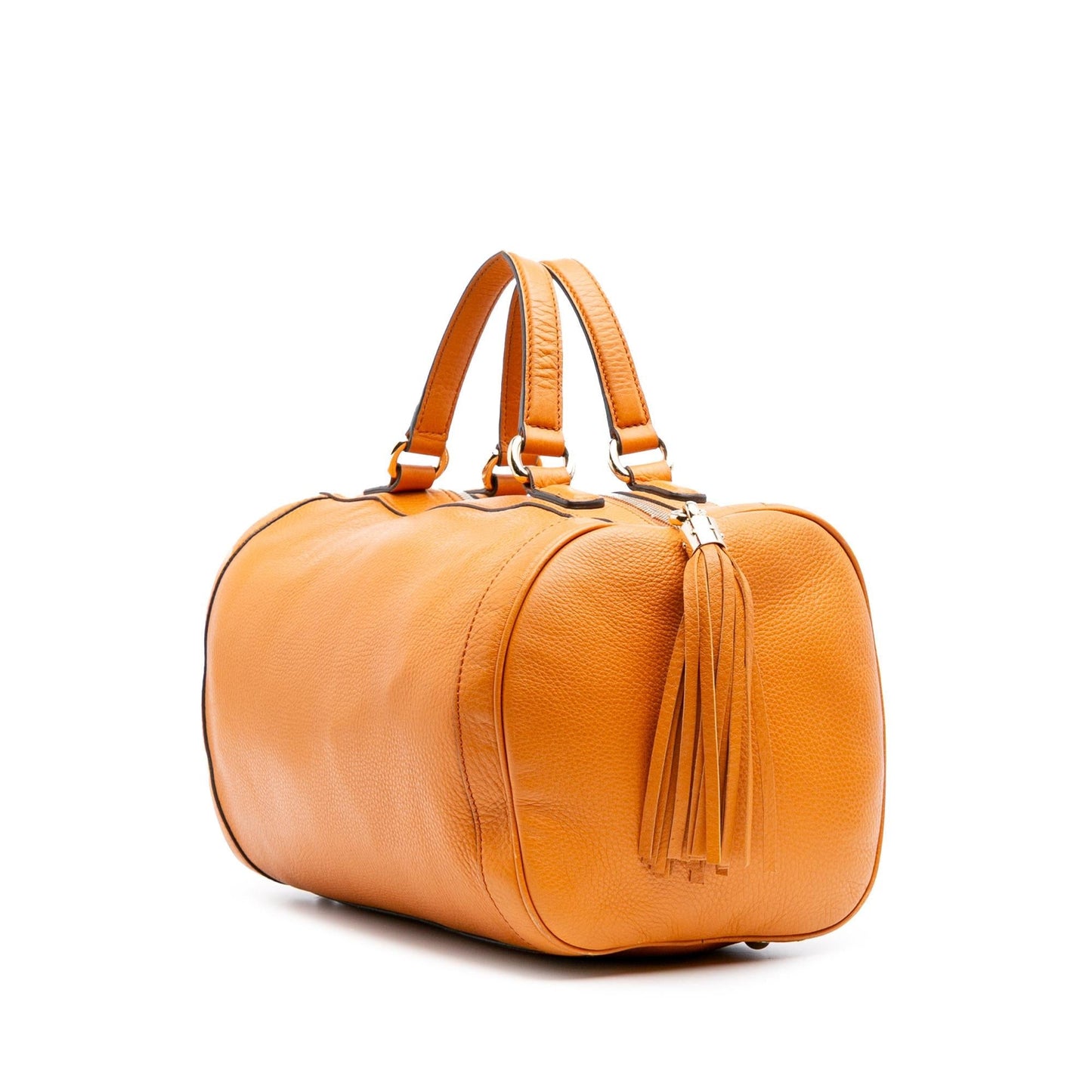Gucci Pebbled Soho Boston Calf Calfskin Orange Medium Satchel Bag Bag 4