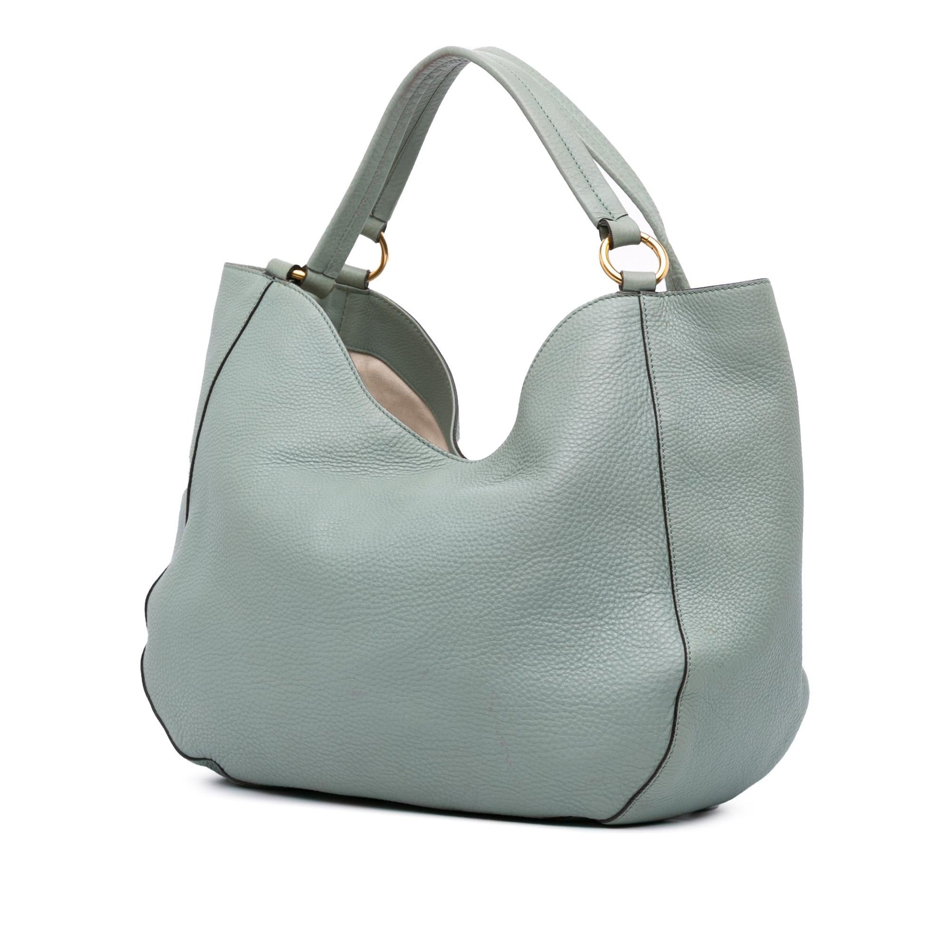 Gucci Pebbled Twill Calfskin Medium Tote Bag