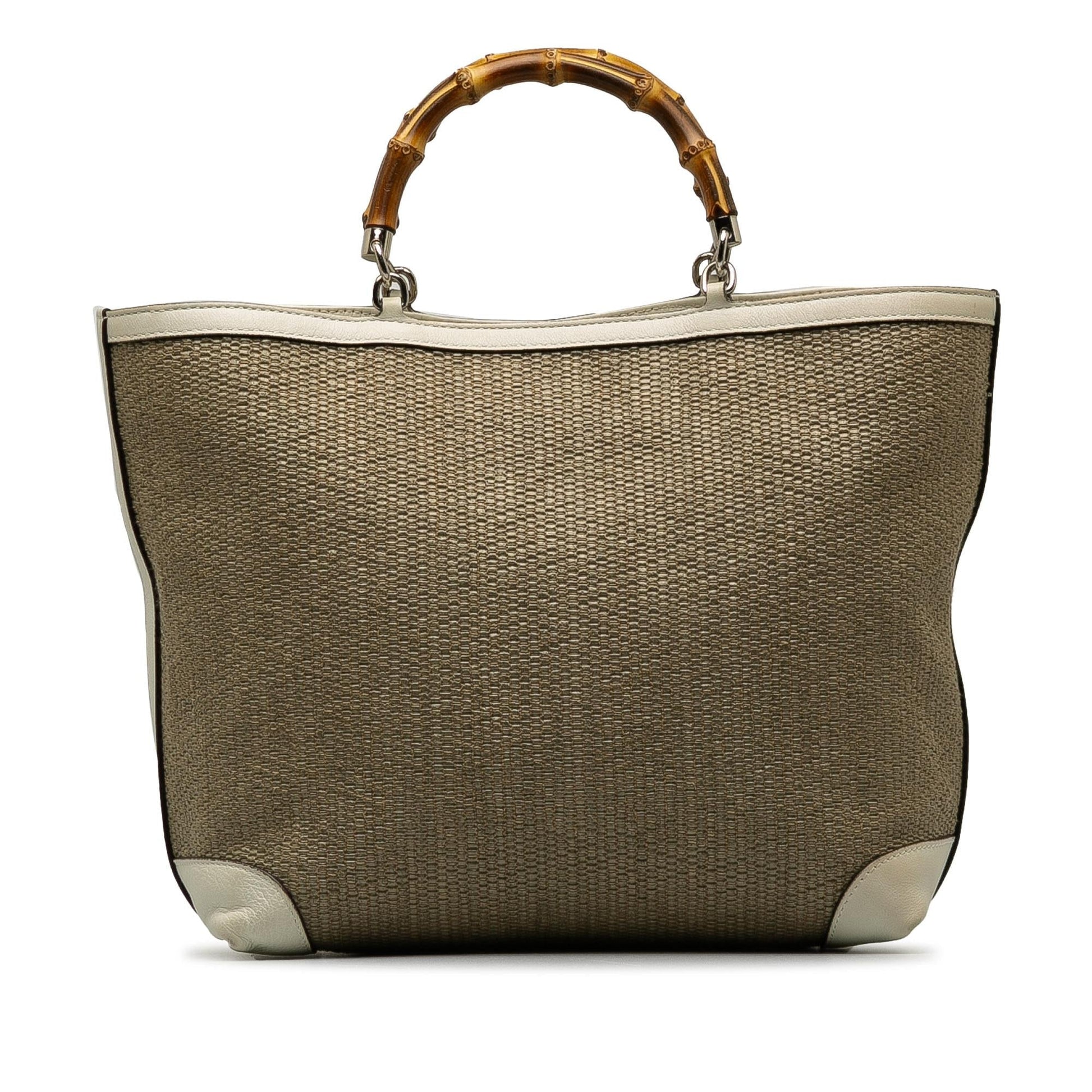 Gucci Bamboo Shopper SHG-lv32Tc Raffia Brown Medium Tote Bag