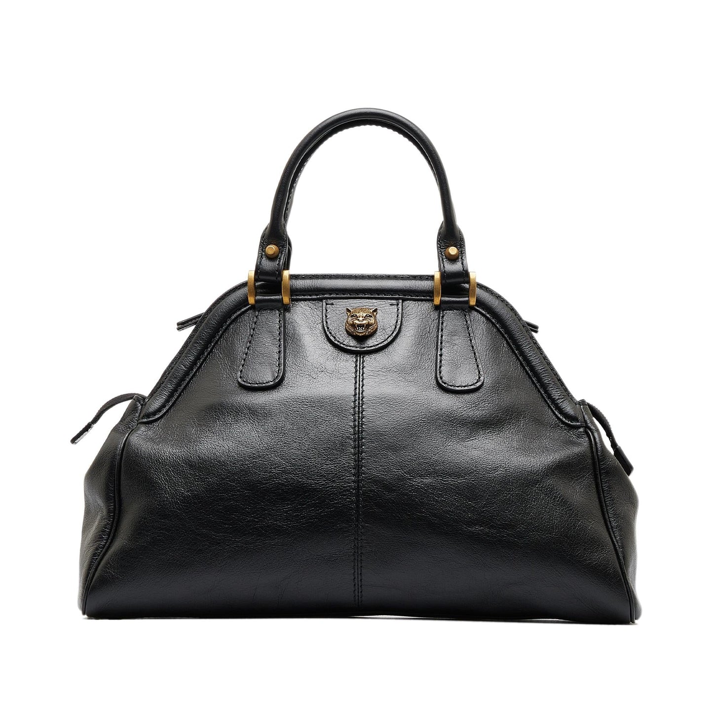 Gucci Re Belle SHG-PSIib9 Calf Black Medium Top Handle Satchel Bag
