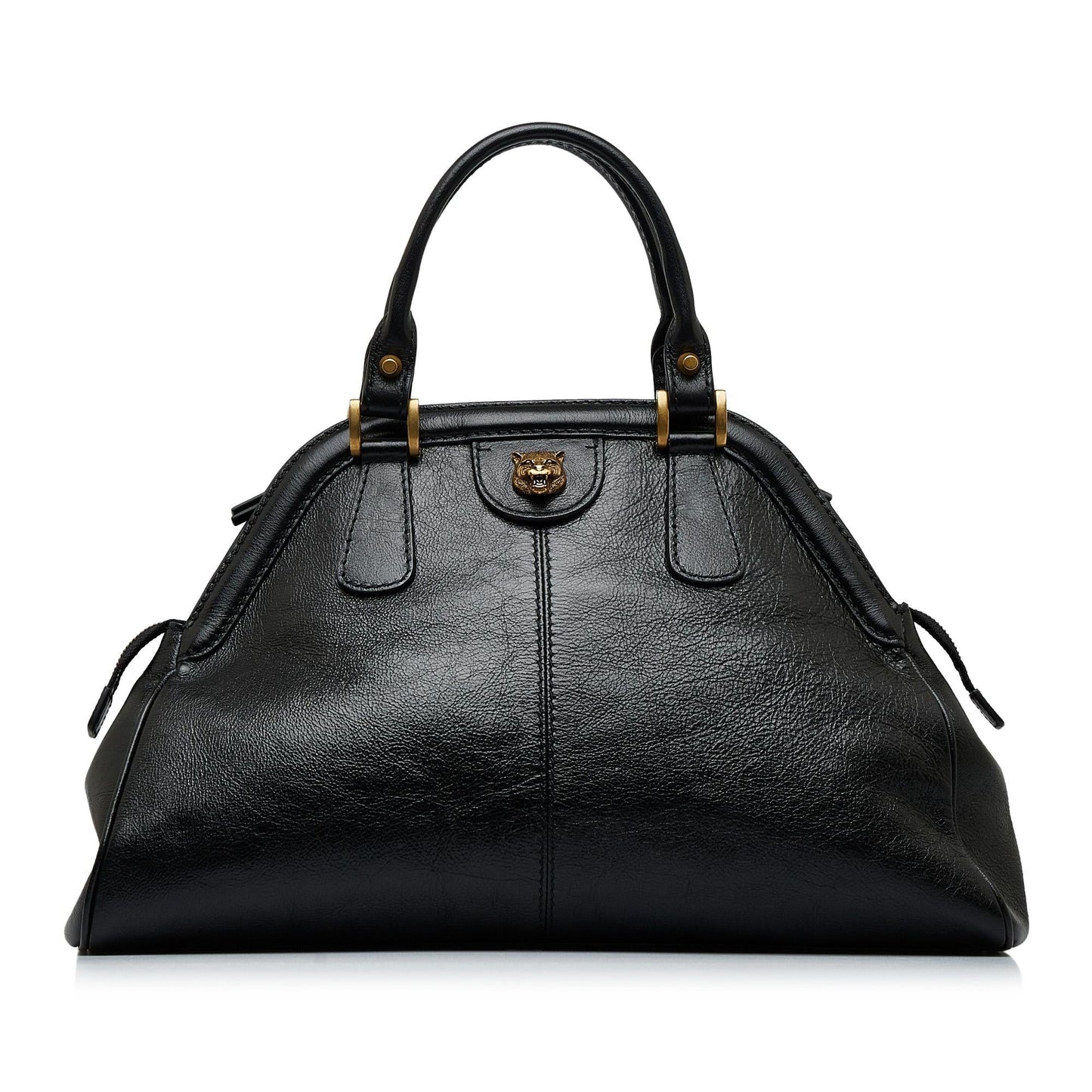 Gucci Re Belle SHG-08YToz Calf Black Medium Top Handle Satchel Bag