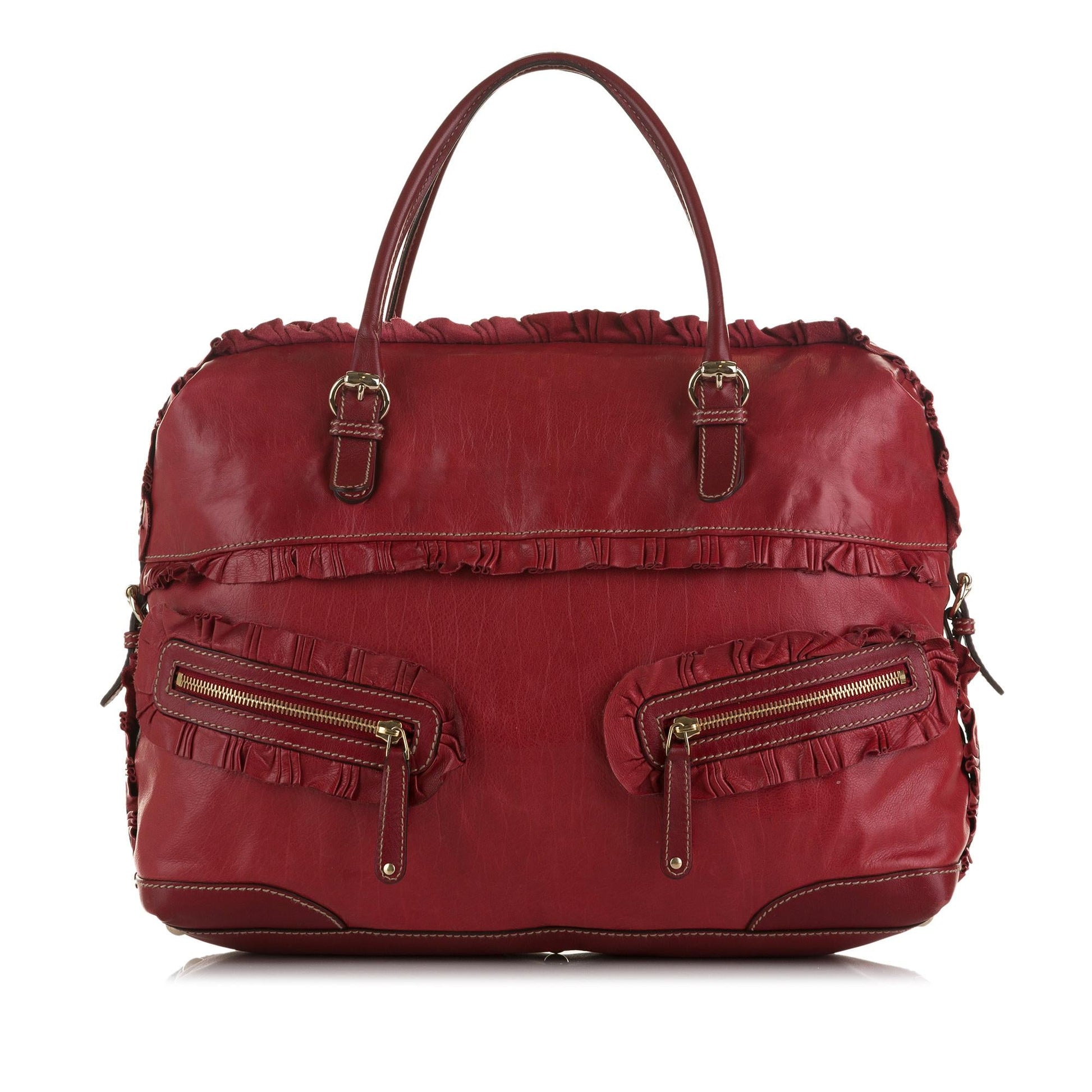 Gucci Sabrina SHG-EUoQpG Calf Red Medium Satchel Bag