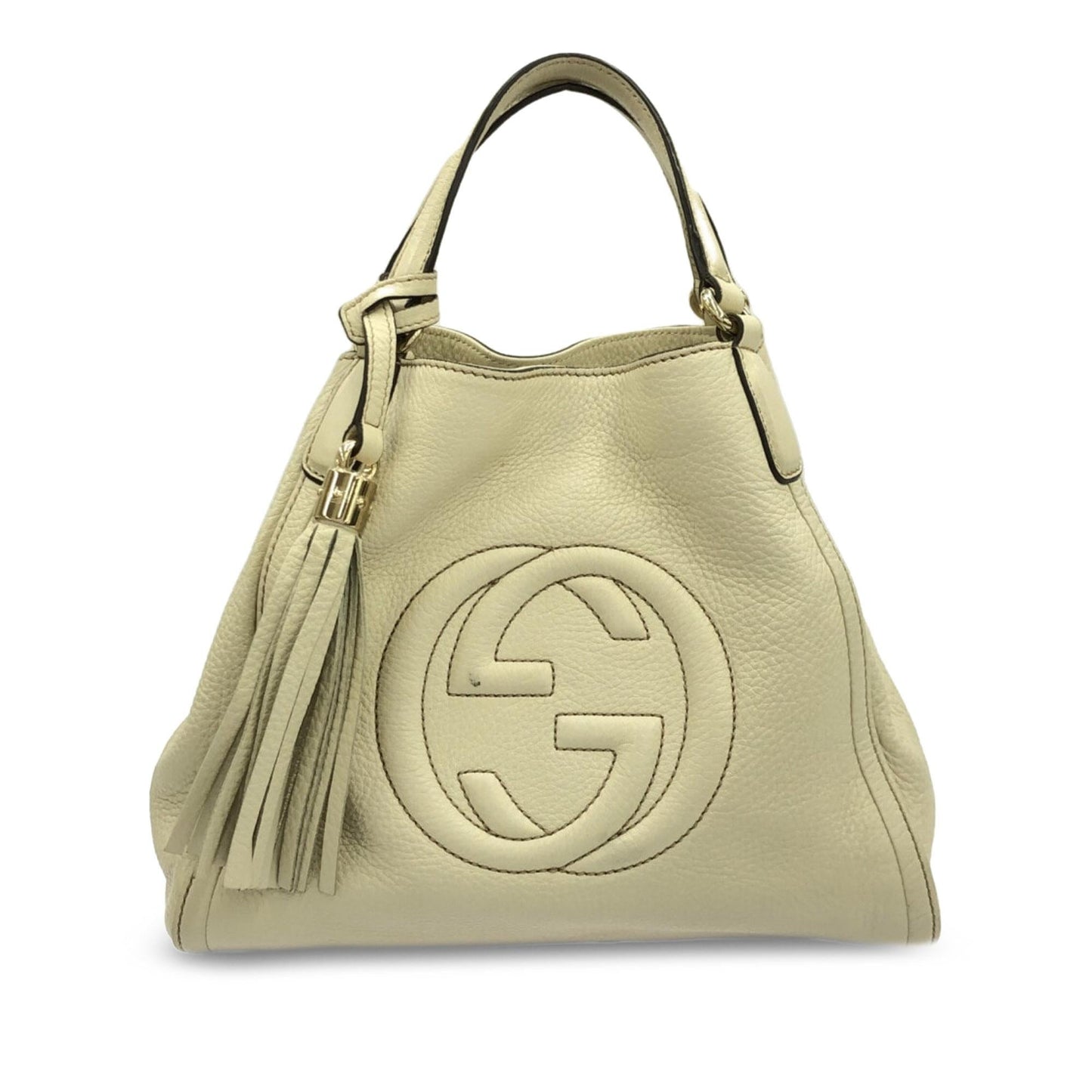 Gucci Soho Cellarius SHG-hOrjyE Calf White Medium Tote Bag