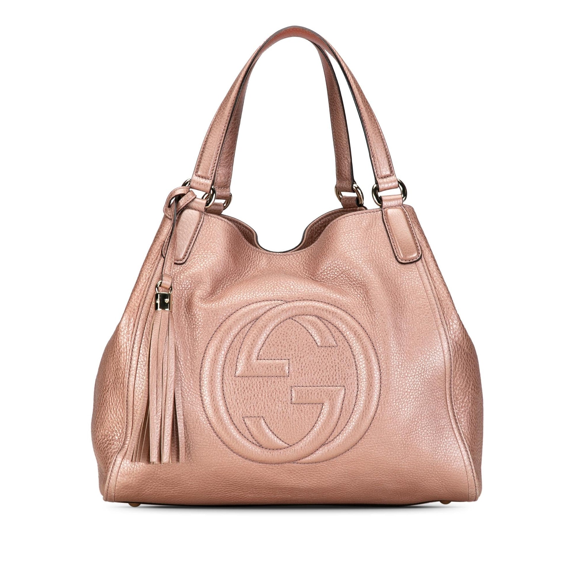 Gucci Soho Cellarius SHG-vUySeD Calf Brown Medium Tote Bag