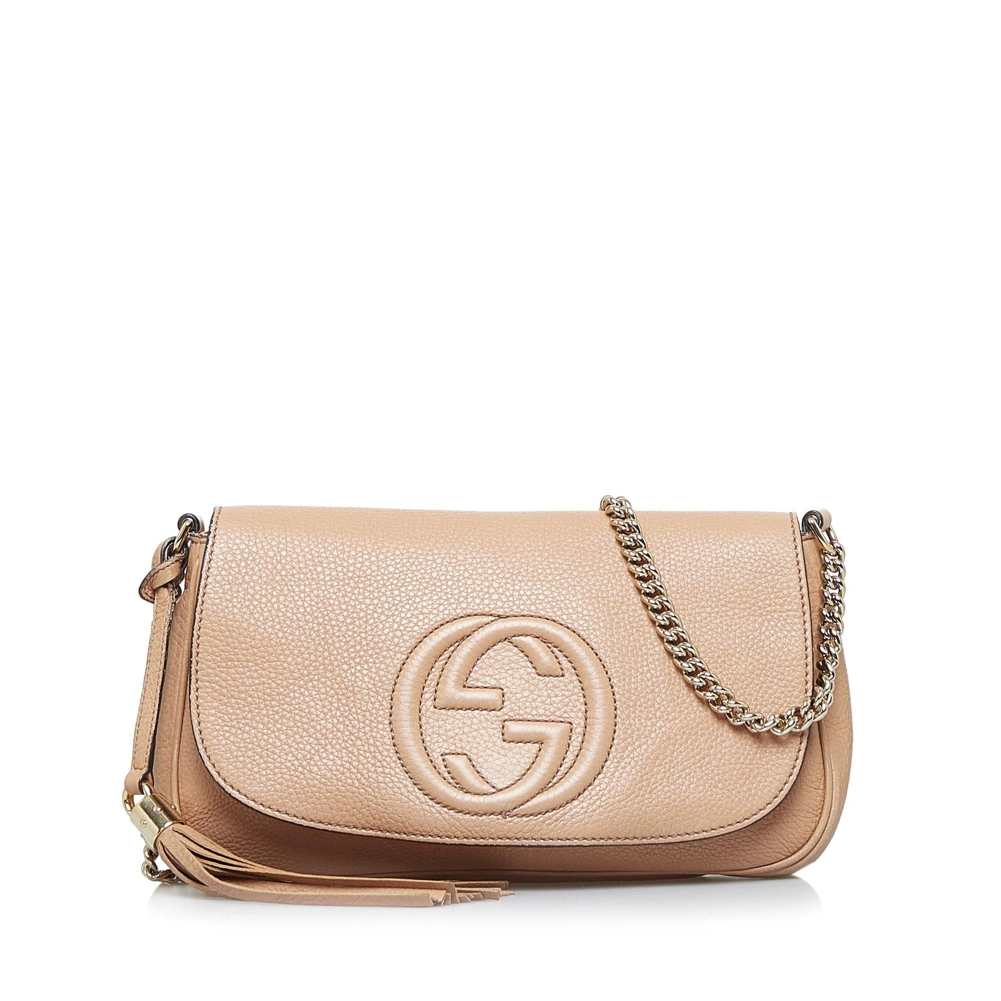 Gucci Soho SHG-Ro54WV Calf Brown Medium Chain Crossbody Bag