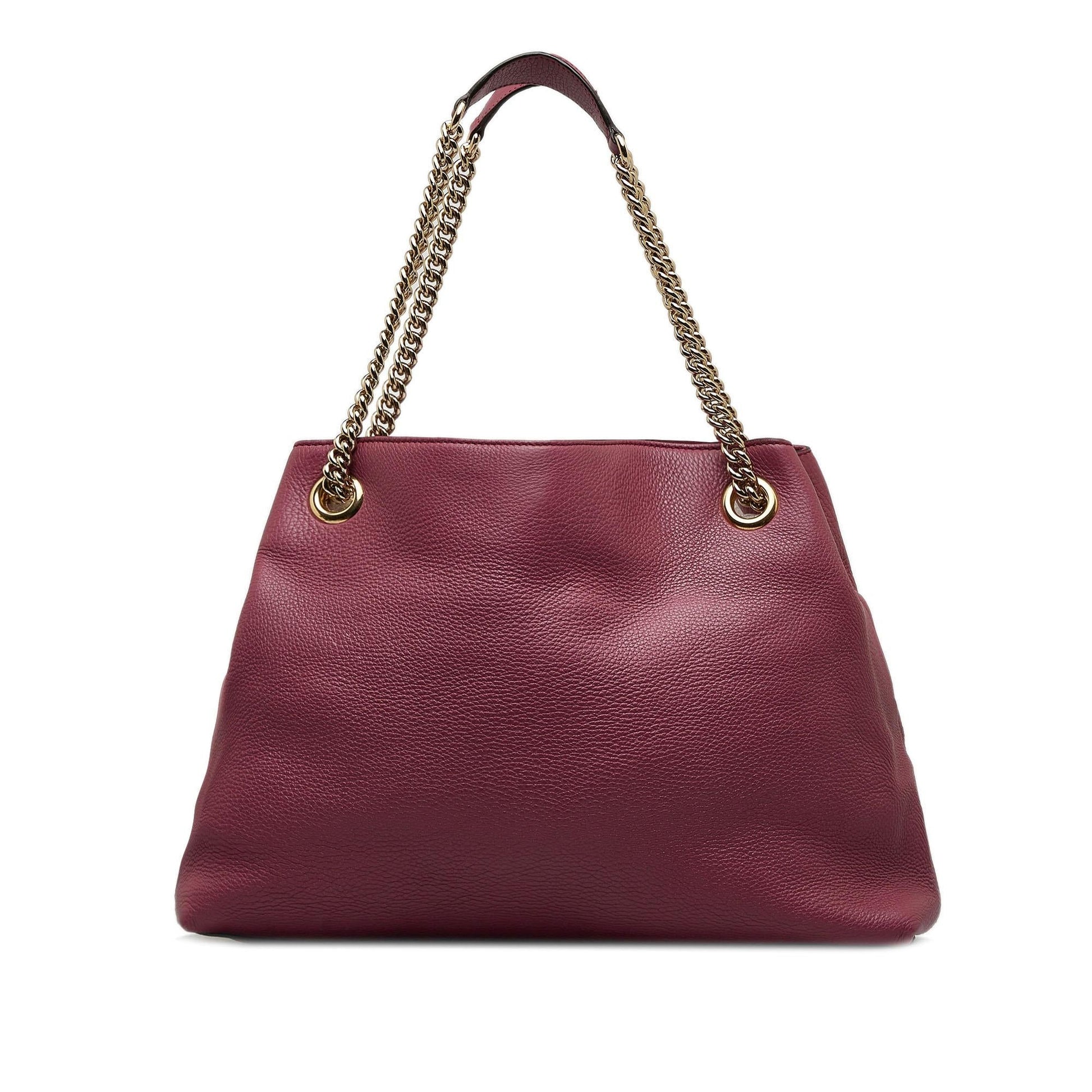 Gucci Soho SHG-ymxuaO Calf Pink Medium Chain Tote Bag