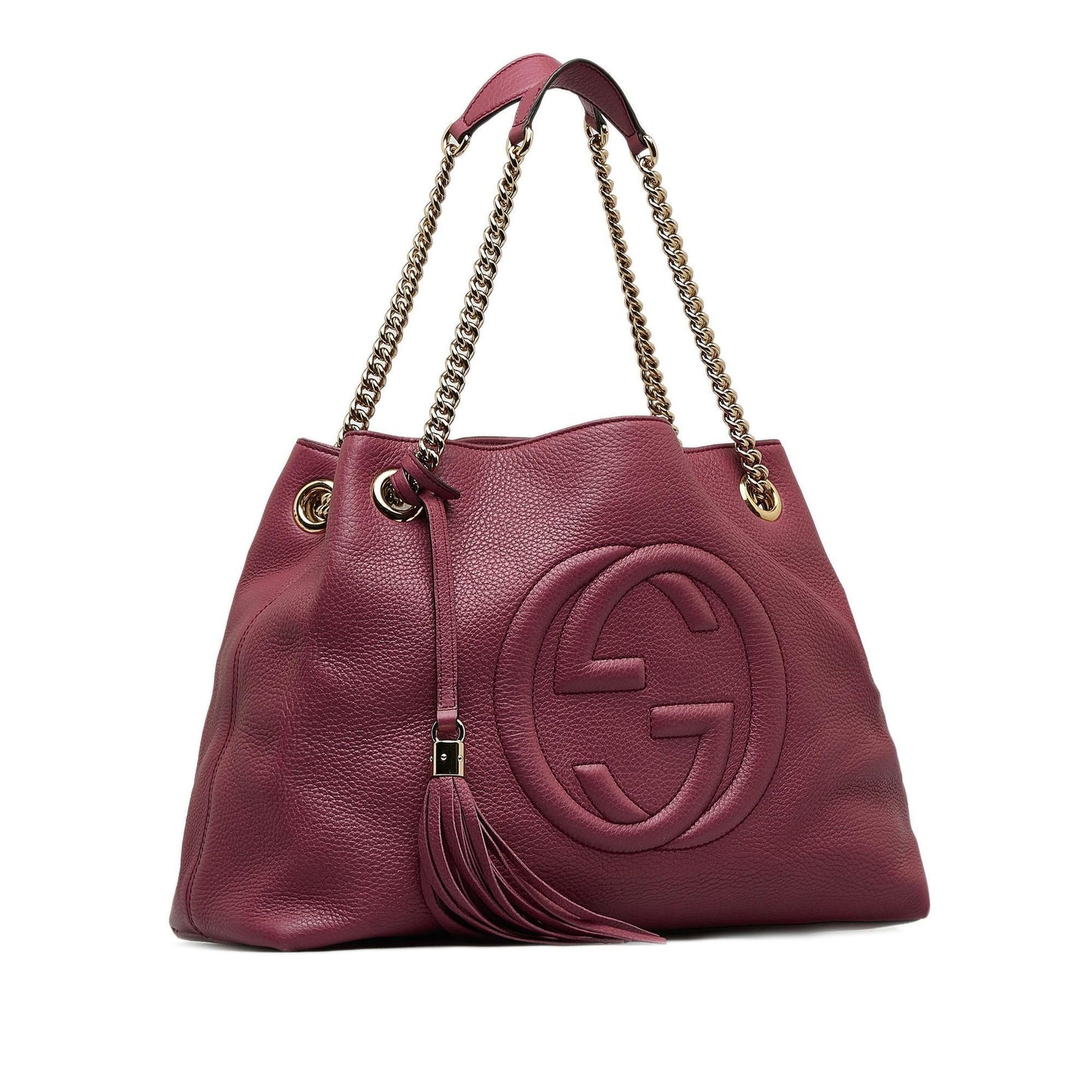Gucci Soho SHG-ymxuaO Calf Pink Medium Chain Tote Bag