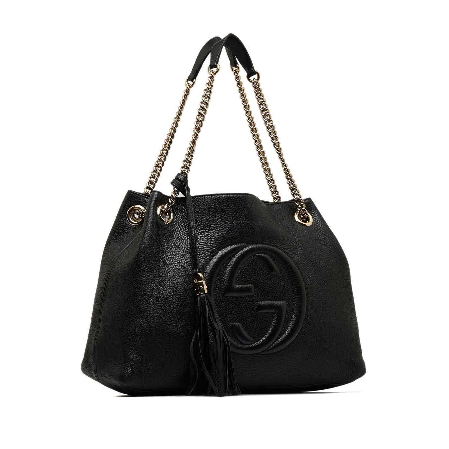 Gucci Soho SHG-vaekVp Calf Black Medium Chain Tote Bag
