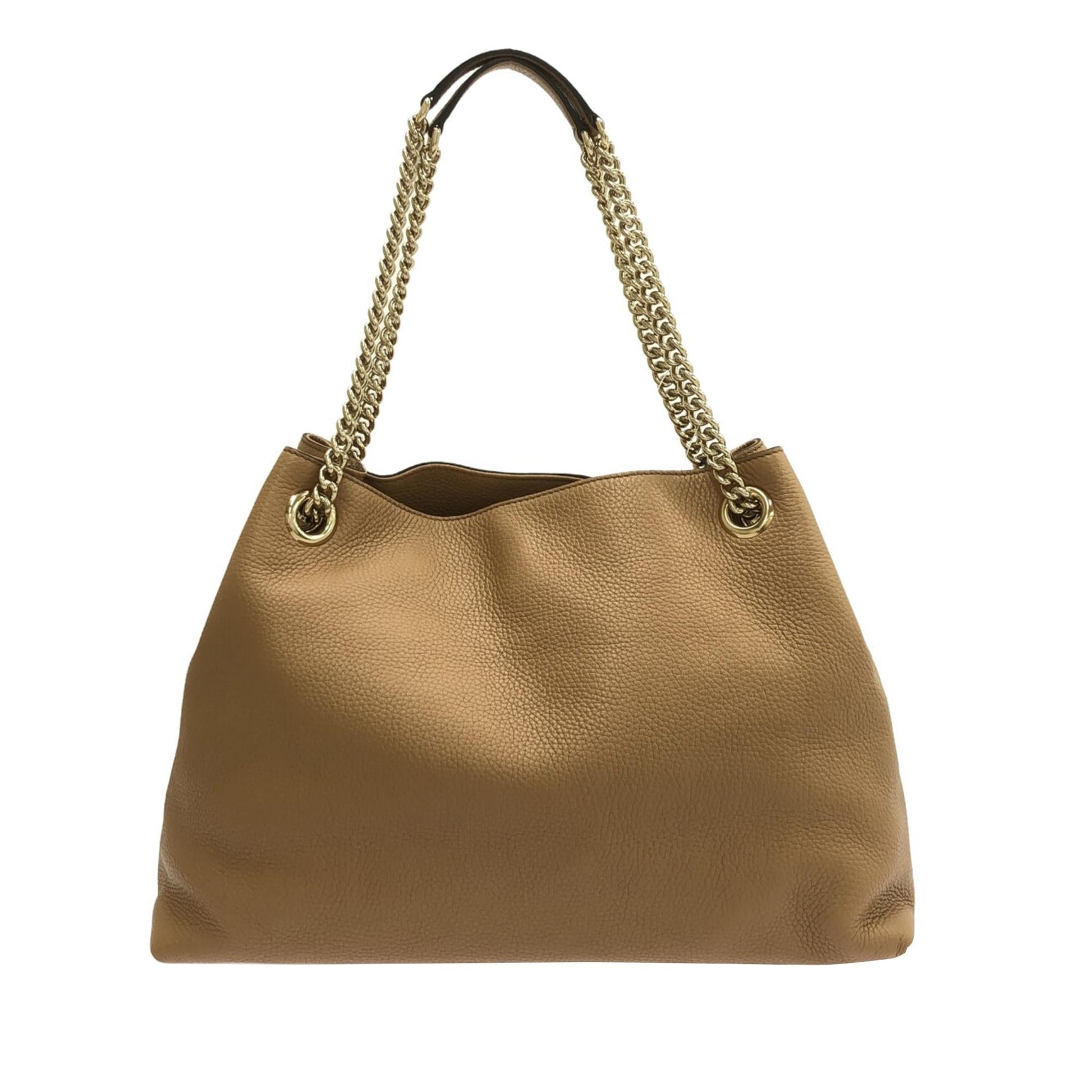 Gucci Soho SHG-CuLFjb Calf Brown Medium Chain Tote Bag