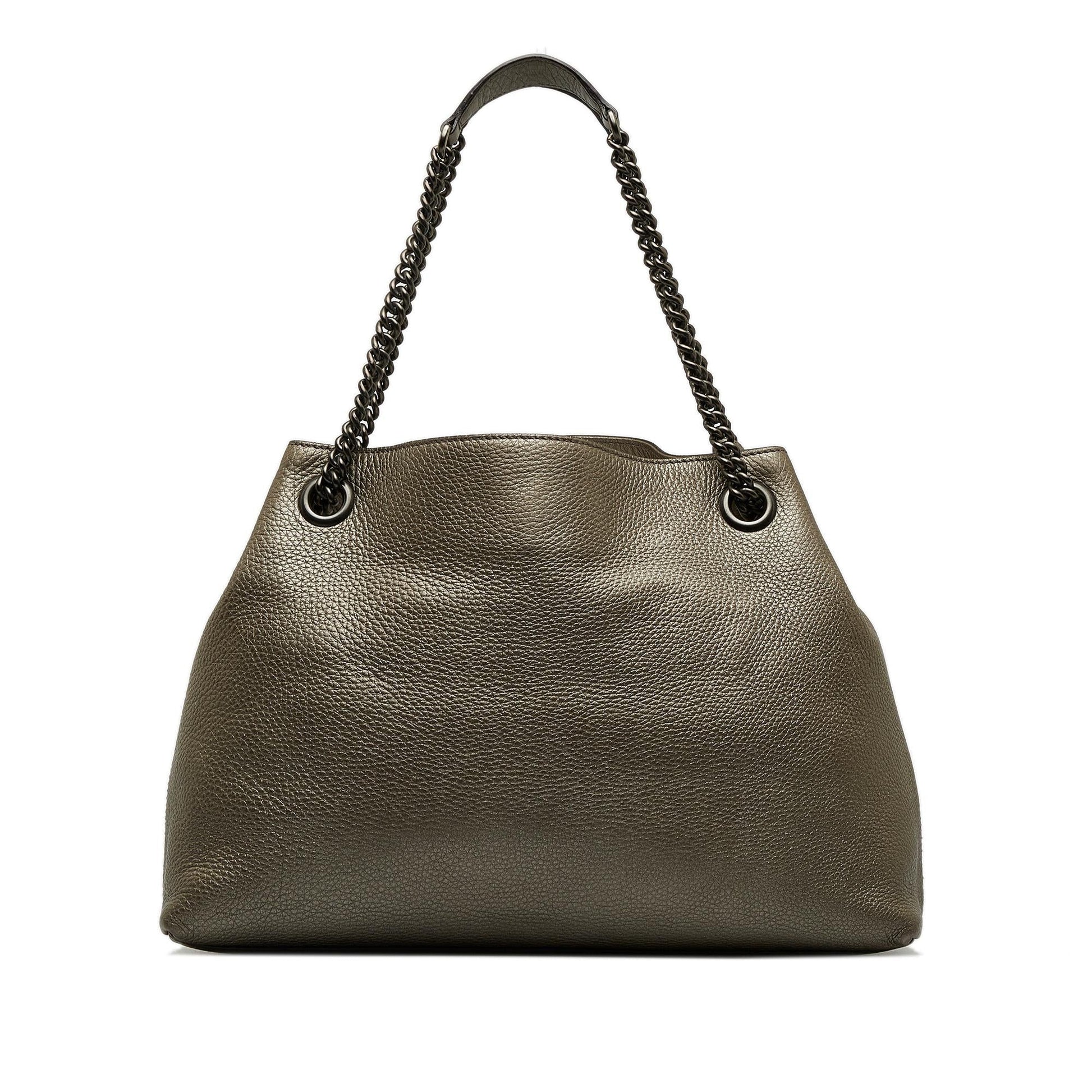 Gucci Soho SHG-StYoFV Calf Gold Medium Chain Tote Bag