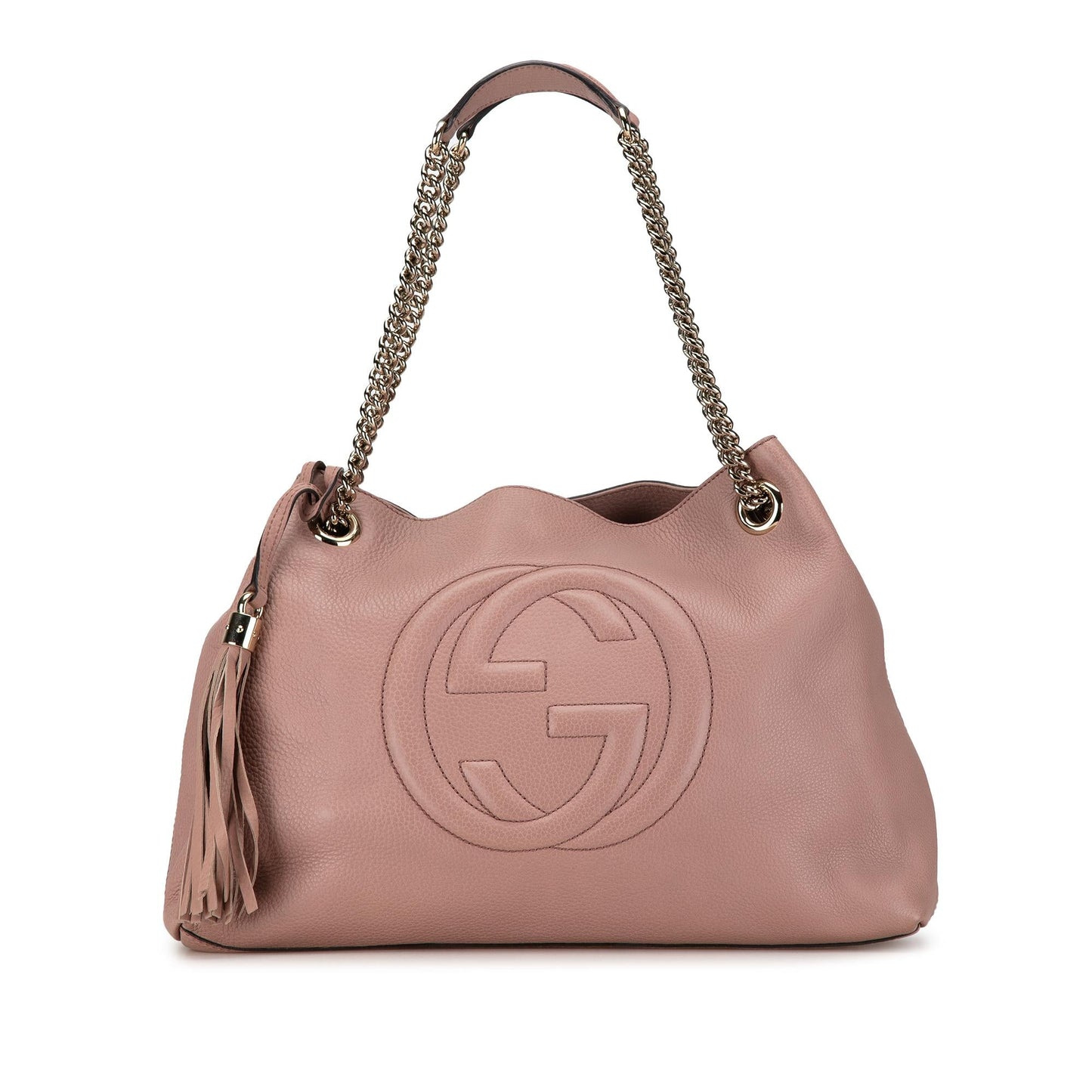 Gucci Soho SHG-wQHoQ0 Calf Pink Medium Chain Tote Bag
