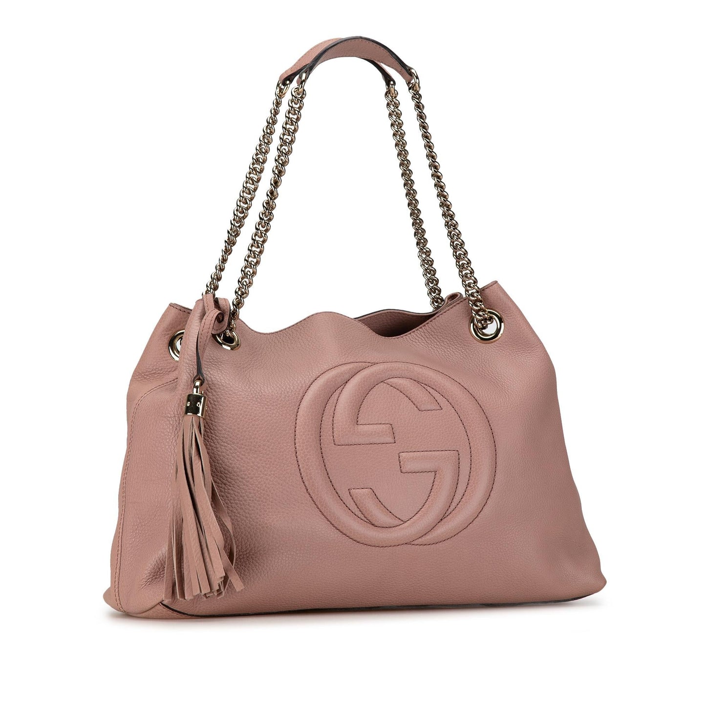 Gucci Soho SHG-wQHoQ0 Calf Pink Medium Chain Tote Bag
